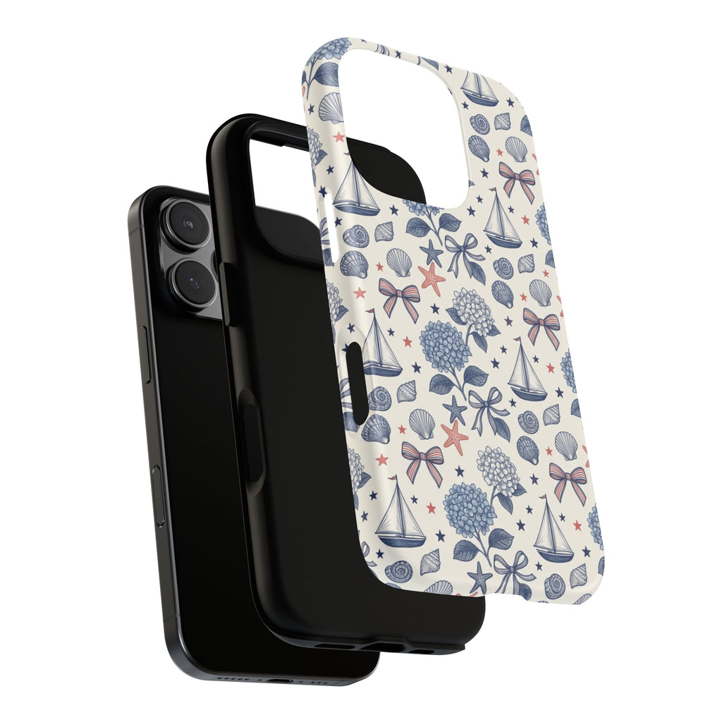 Coastal Americana Hydrangea Phone Case Printify
