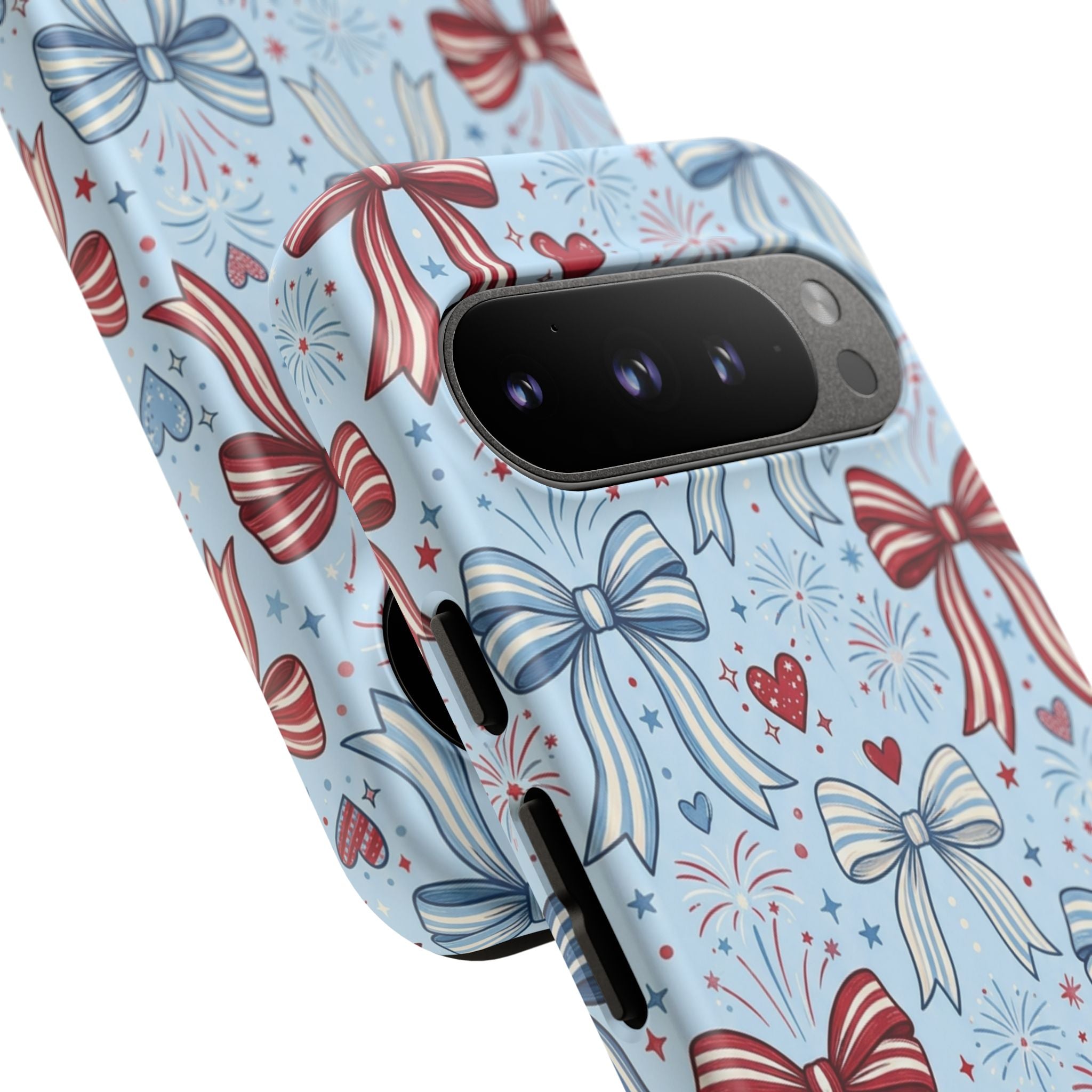 Patriotic Coquette Bows & Fireworks Phone Case Printify