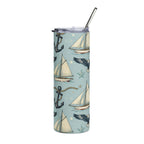 Americana Harbor Eagle Skinny Tumbler Printify