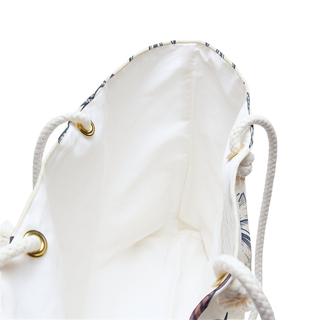 Nautical Compass & Sailboat Weekender Tote Printify