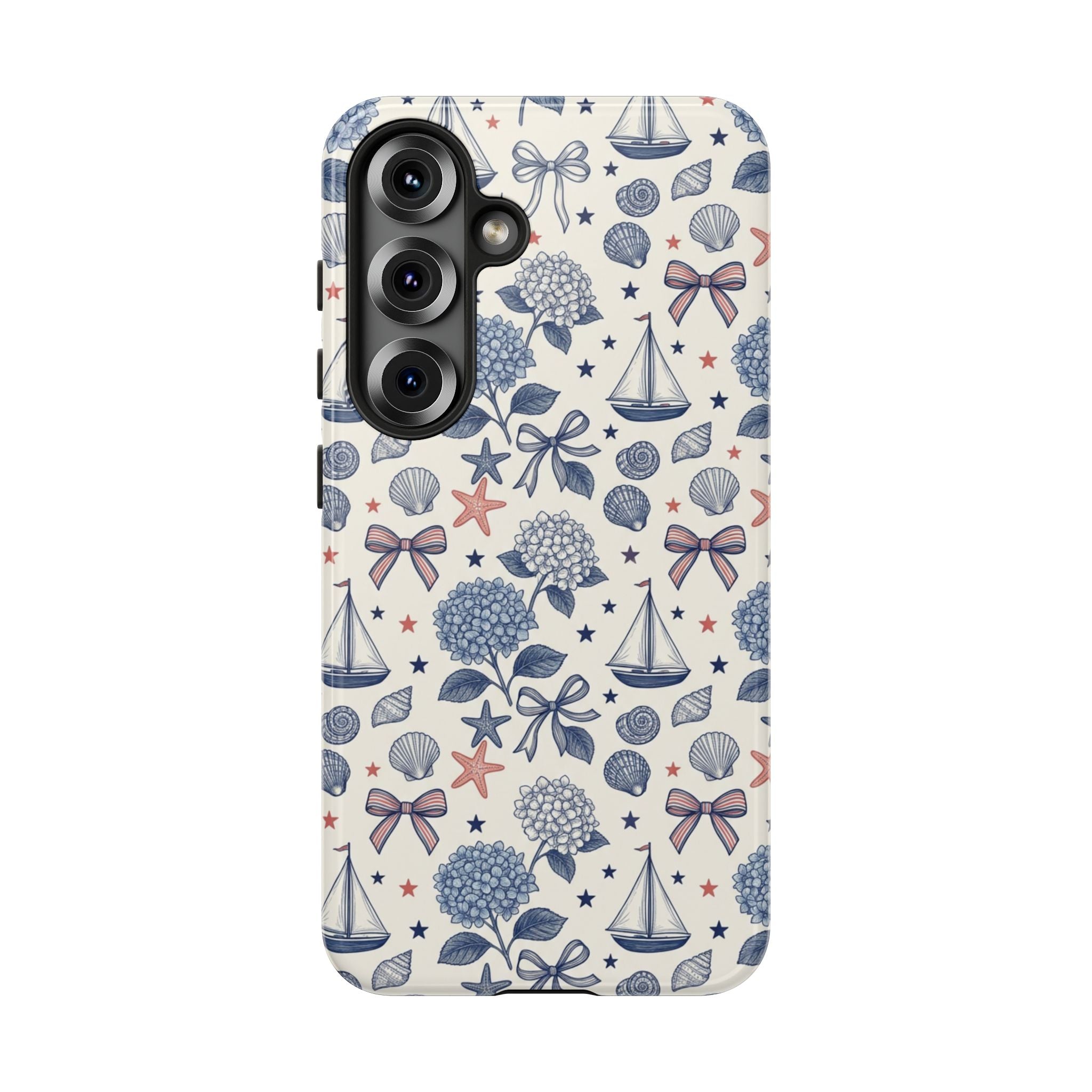 Coastal Americana Hydrangea Phone Case Printify