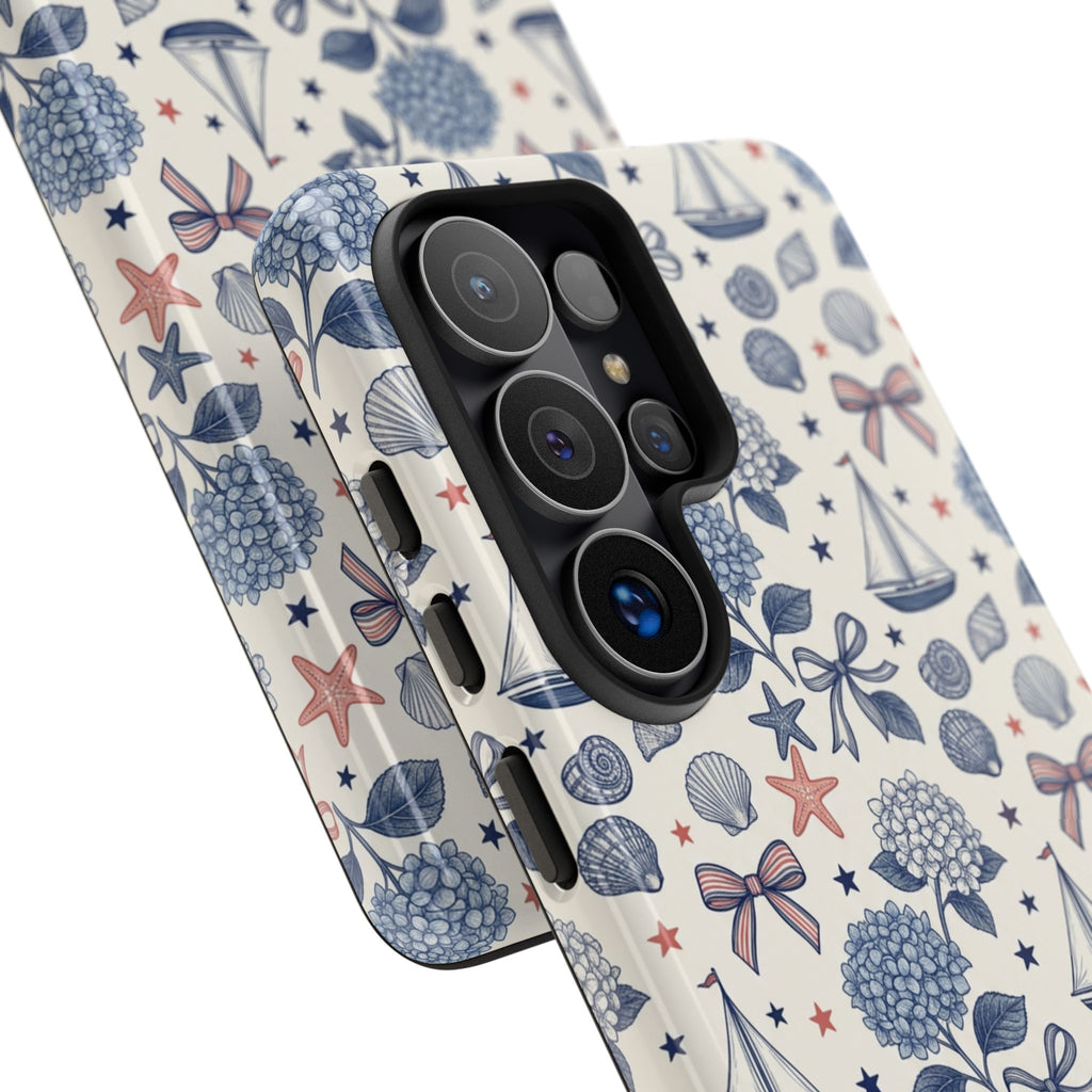 Coastal Americana Hydrangea Phone Case Printify