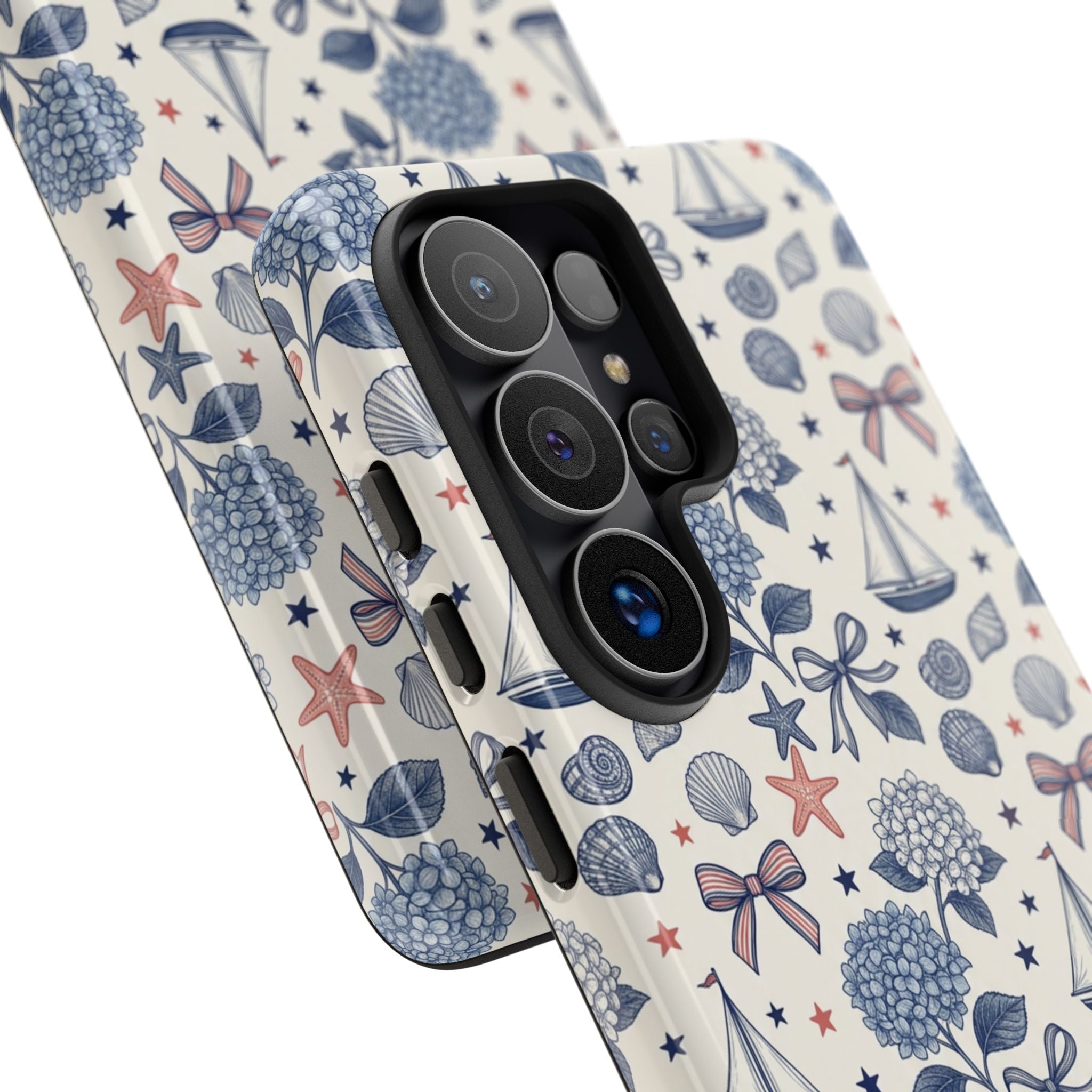 Coastal Americana Hydrangea Phone Case Printify