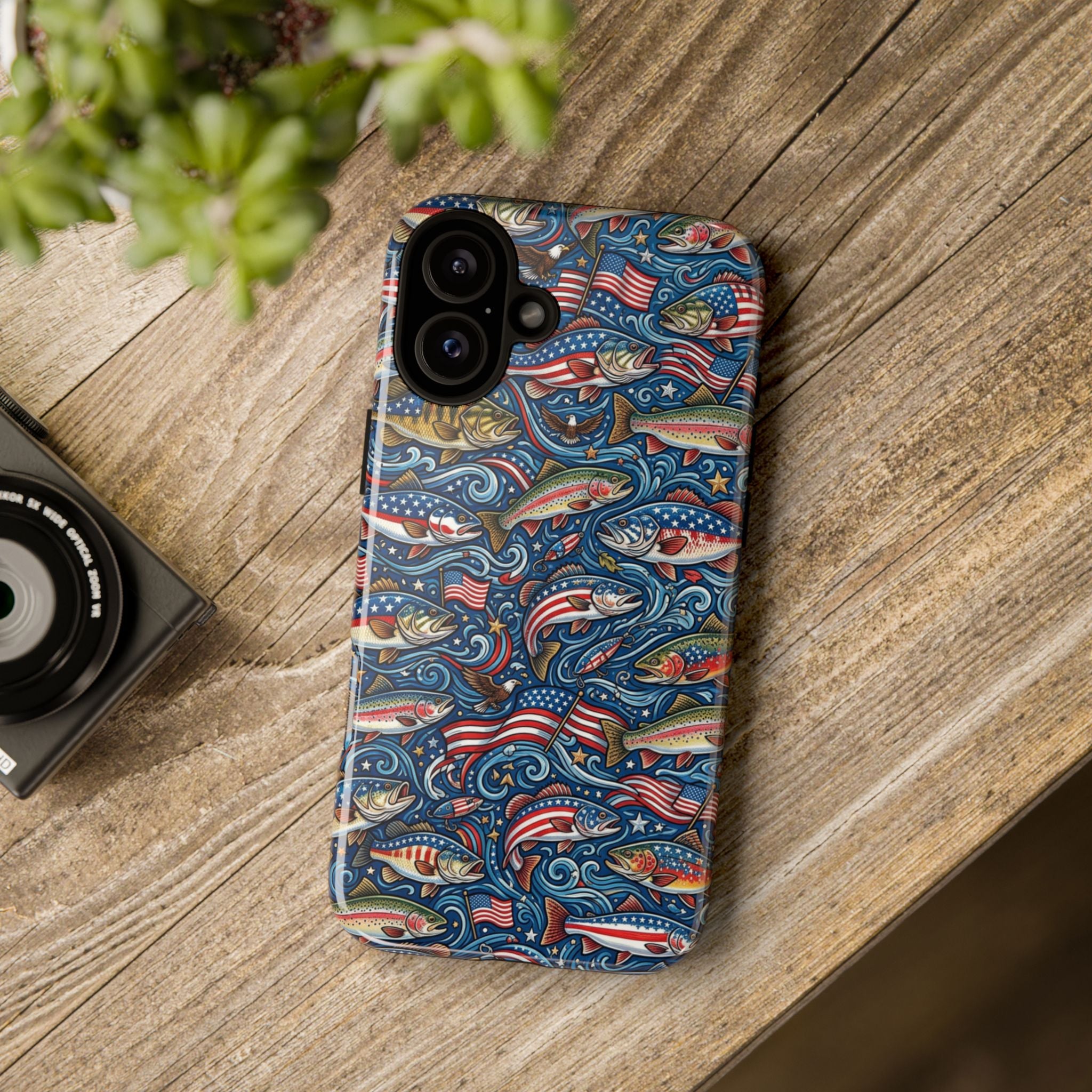 Patriotic Fishing Waters Phone Case Printify