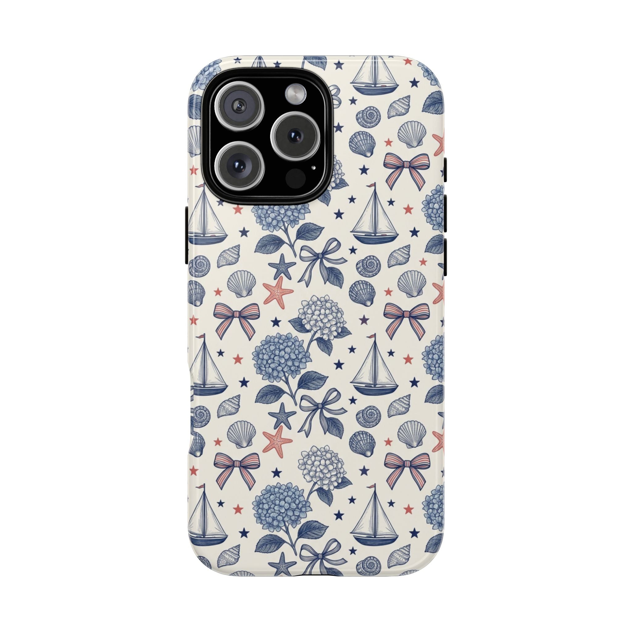 Coastal Americana Hydrangea Phone Case Printify