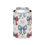 Americana Fireworks & Bows Can Cooler Printify