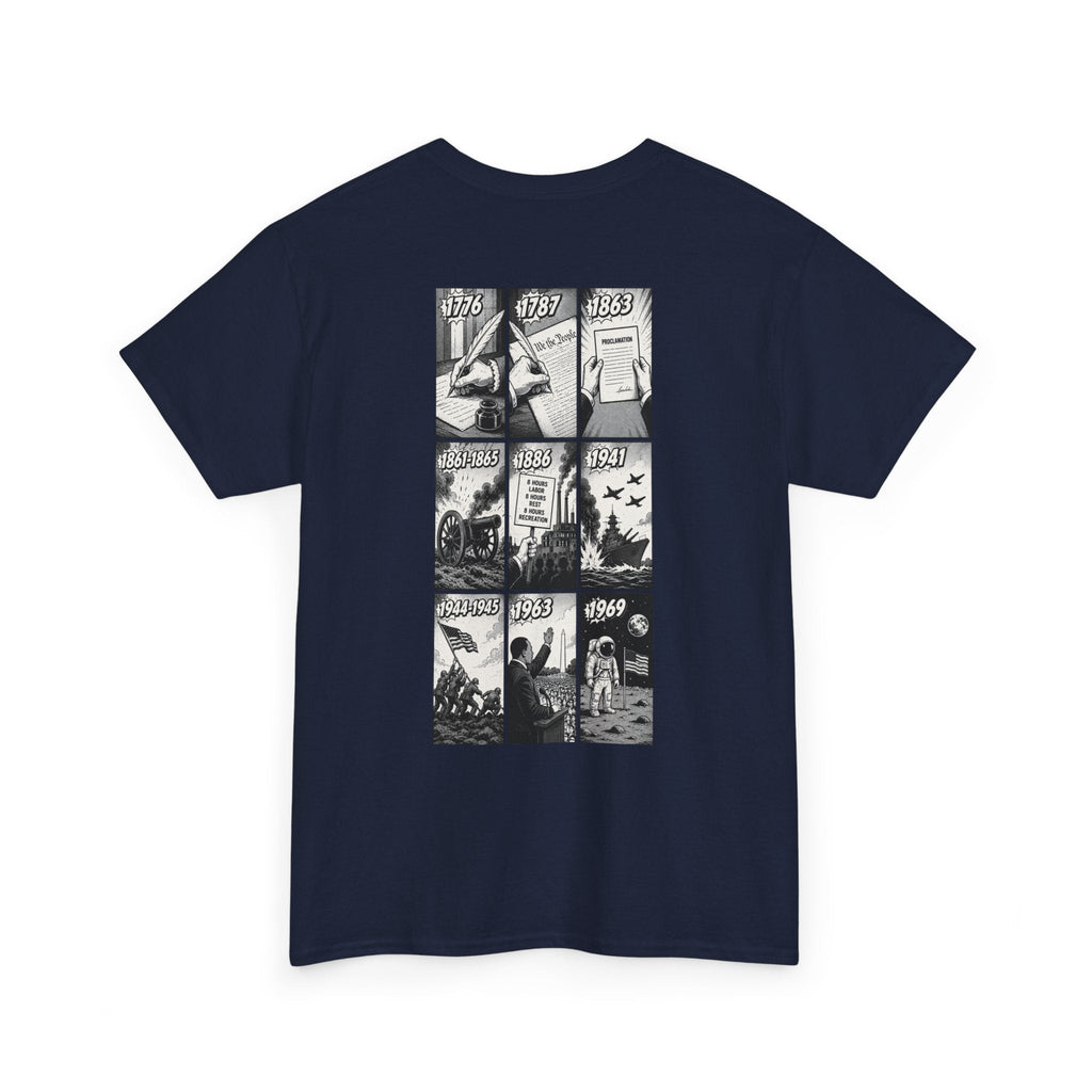 America Comic Book History T-Shirt Printify
