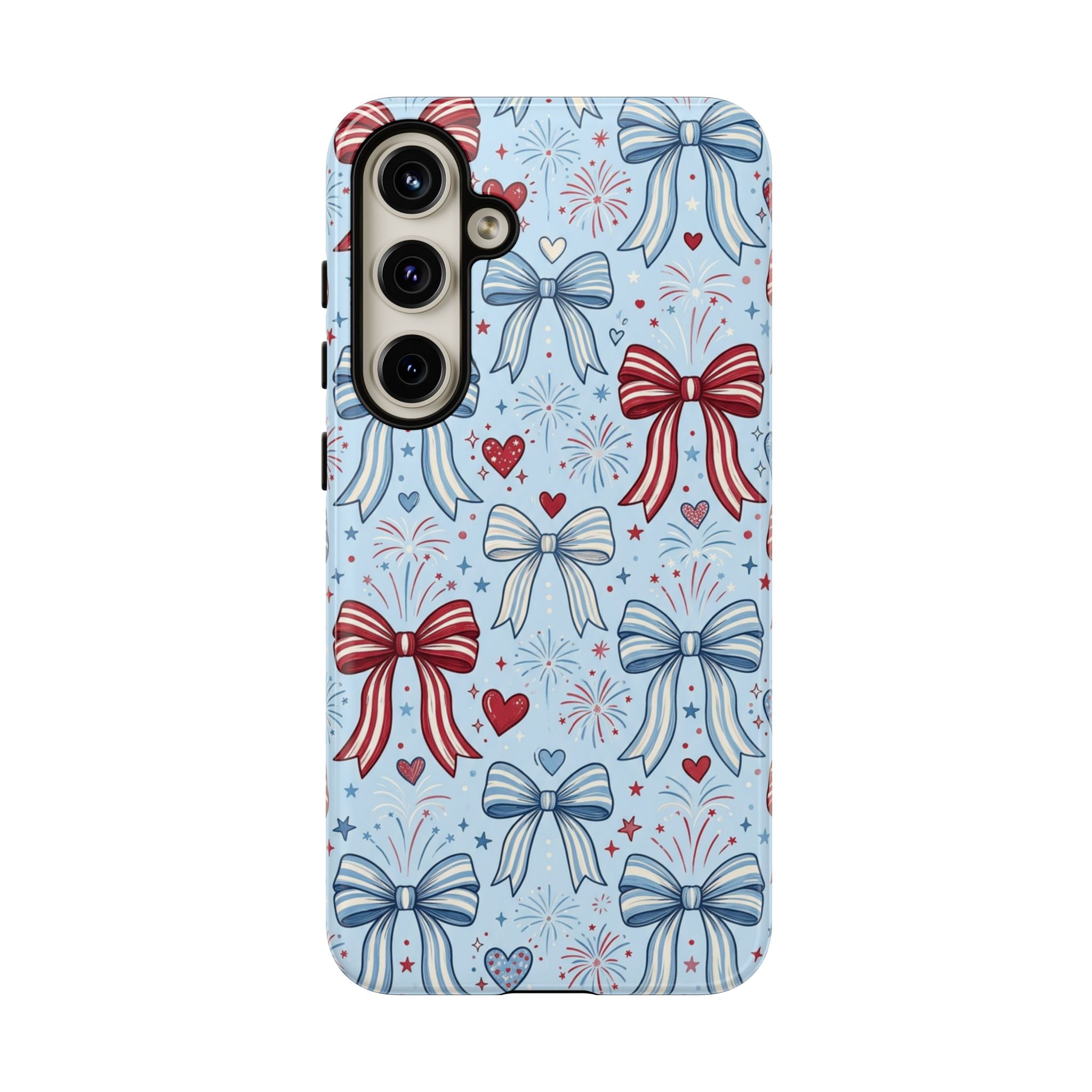 Patriotic Coquette Bows & Fireworks Phone Case Printify