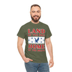 Land of the Free Home of the Brave Eagle Patriotic T-Shirt Printify