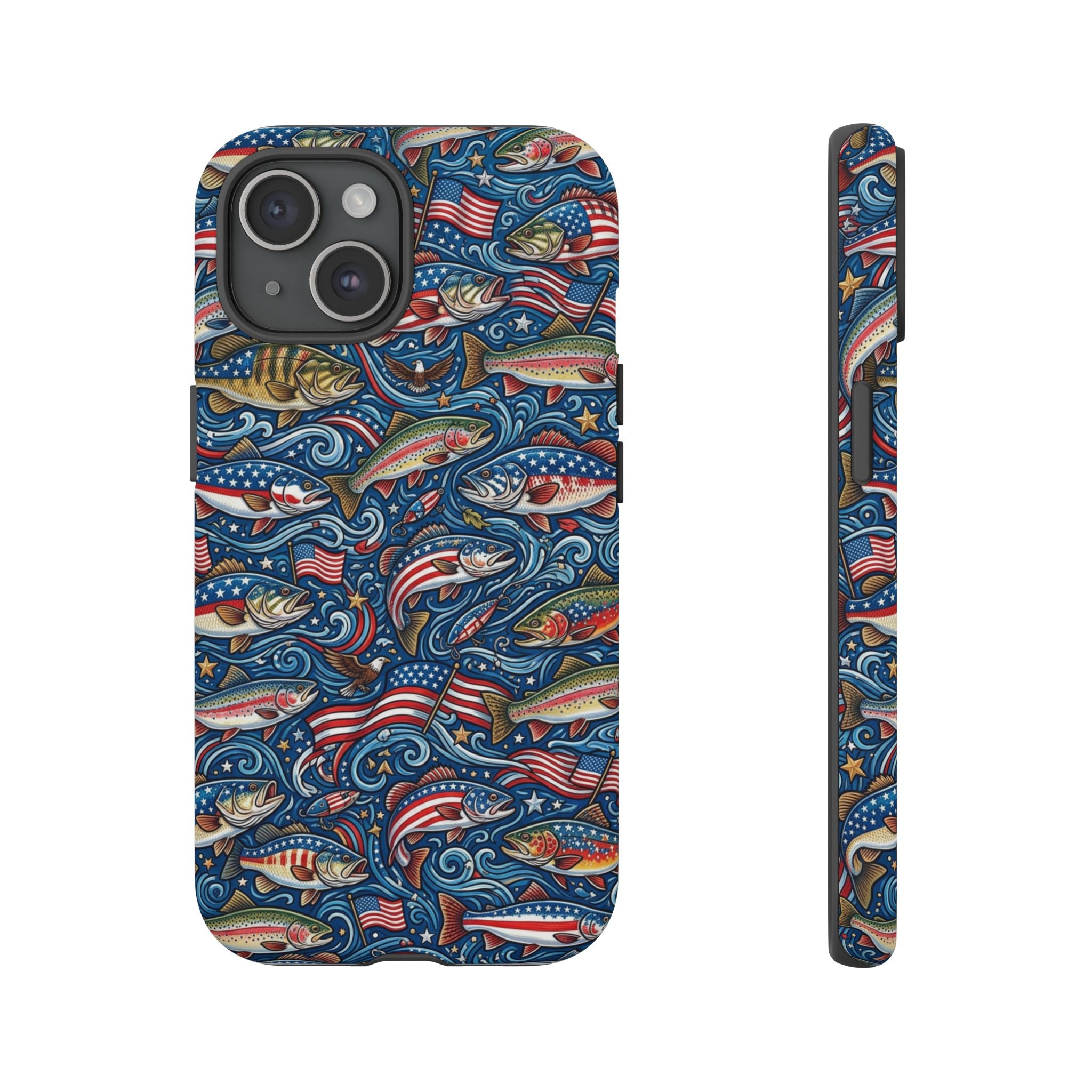 Patriotic Fishing Waters Phone Case Printify