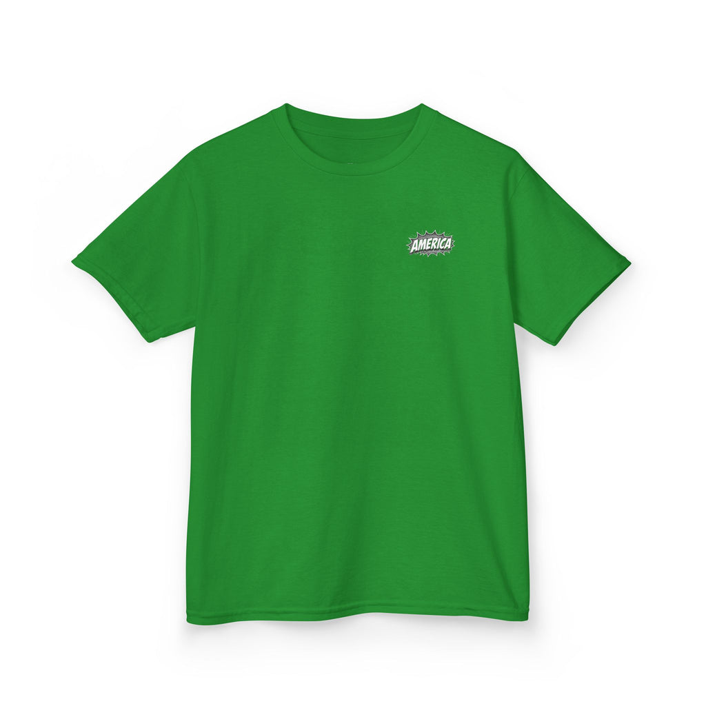 America Comic Book History Kids Tee Printify