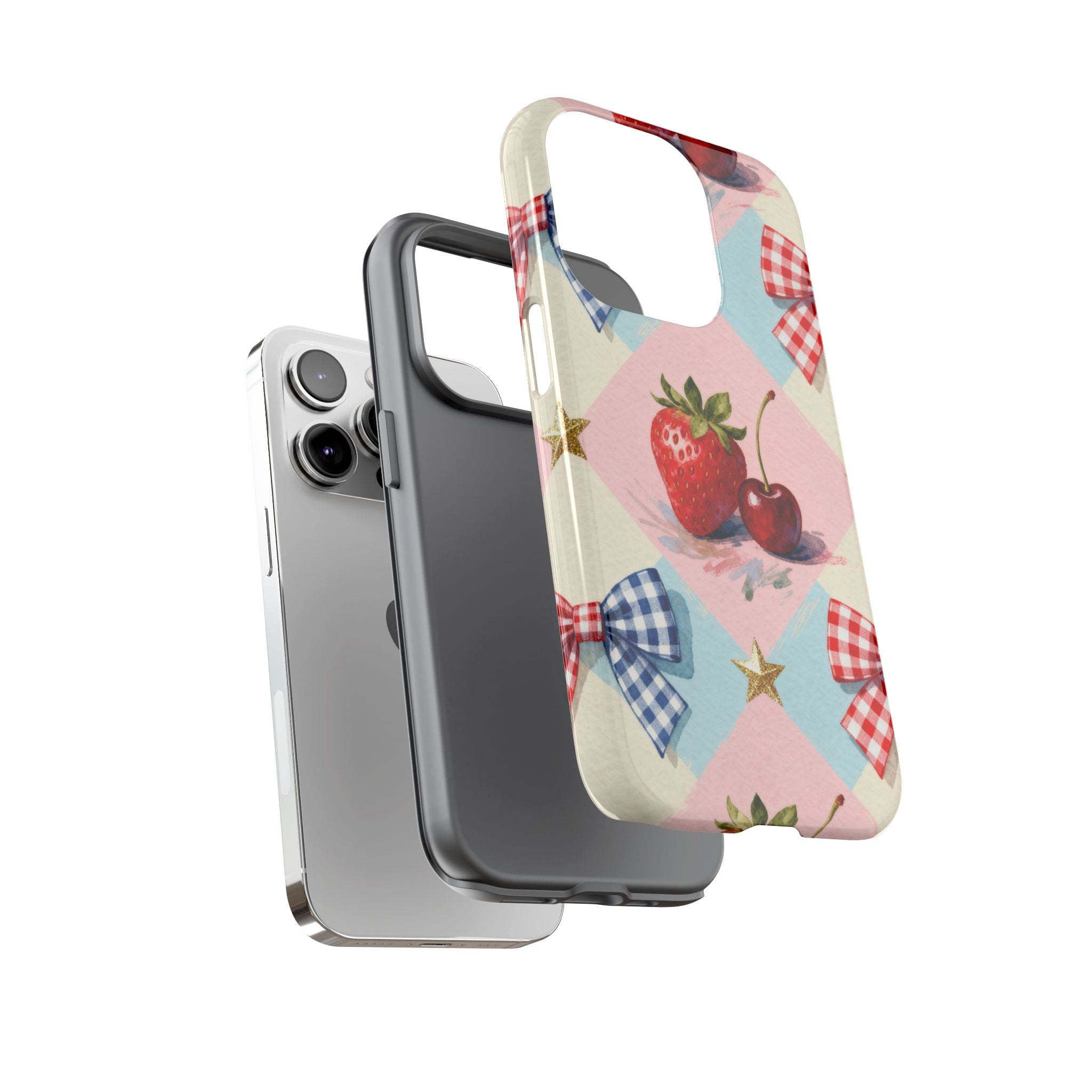 Americana Coquette Cherry Picnic Phone Case Printify