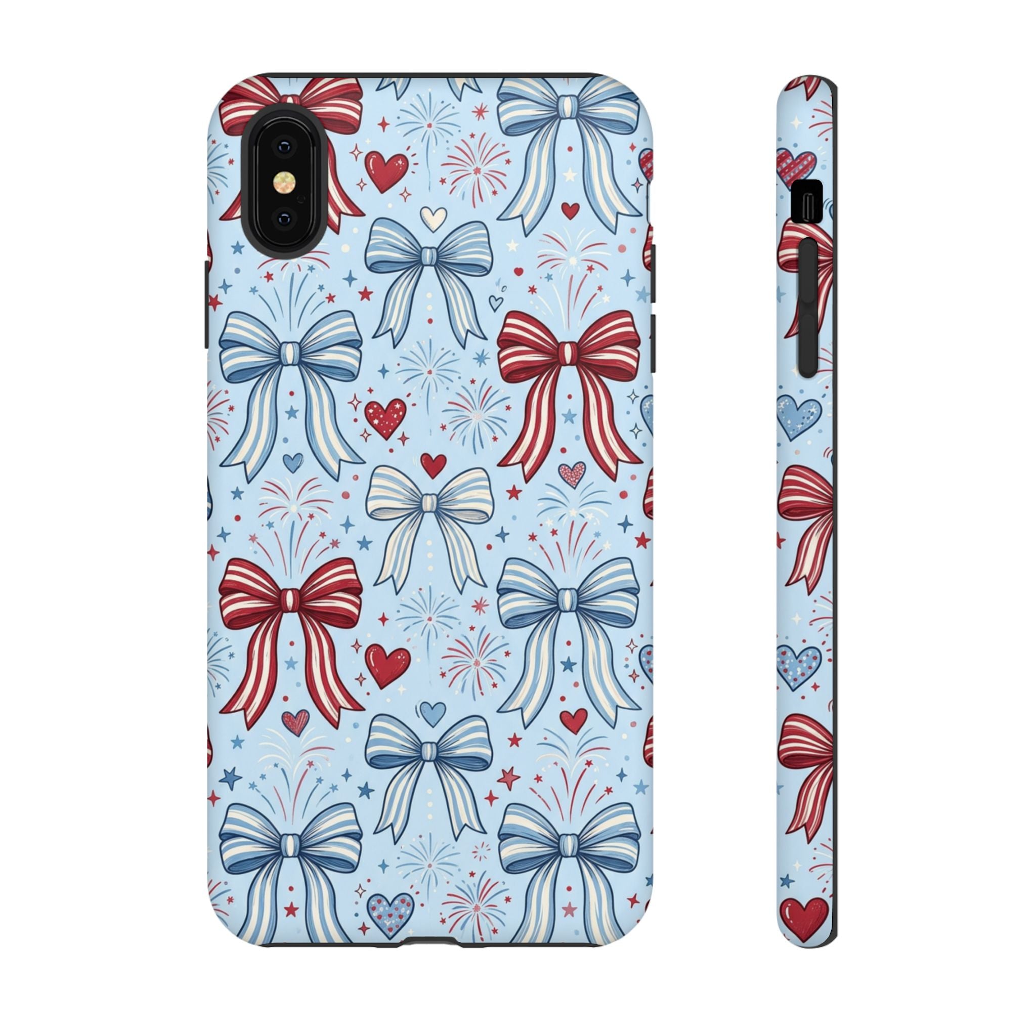 Patriotic Coquette Bows & Fireworks Phone Case Printify