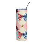 Vintage Picnic Stainless Steel Tumbler — 20oz Insulated Travel Cup Printify