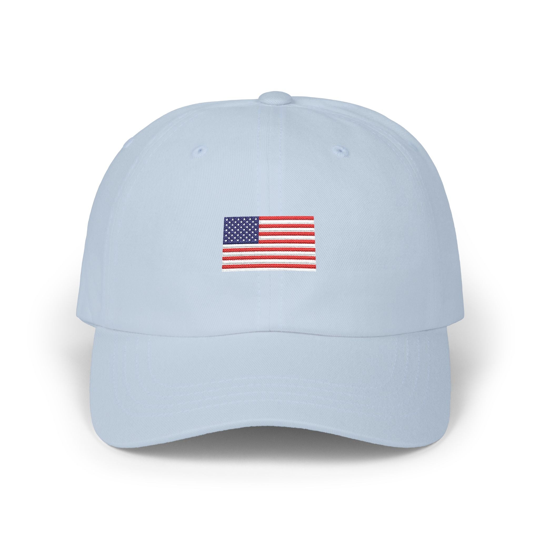 Embroidered American Flag Dad Cap — Classic Patriotic Baseball Hat Printify