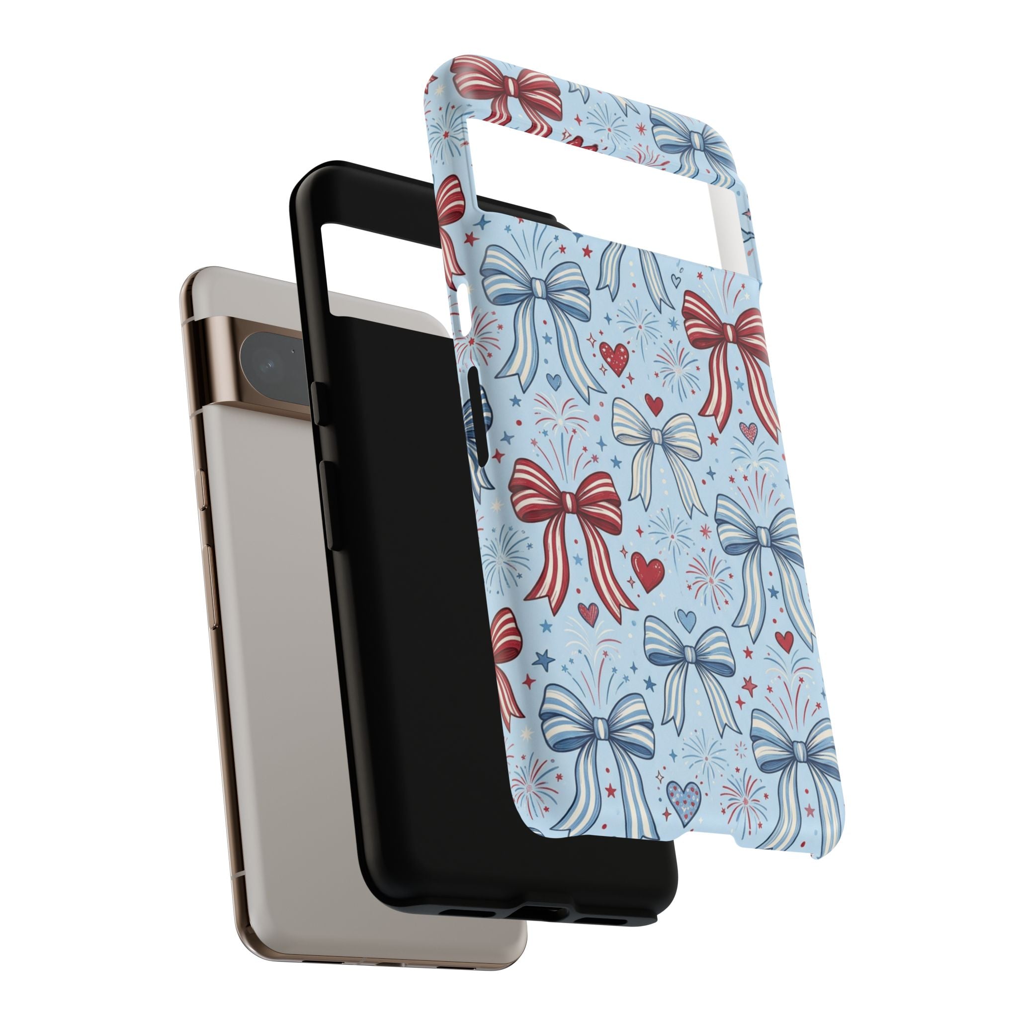 Patriotic Coquette Bows & Fireworks Phone Case Printify