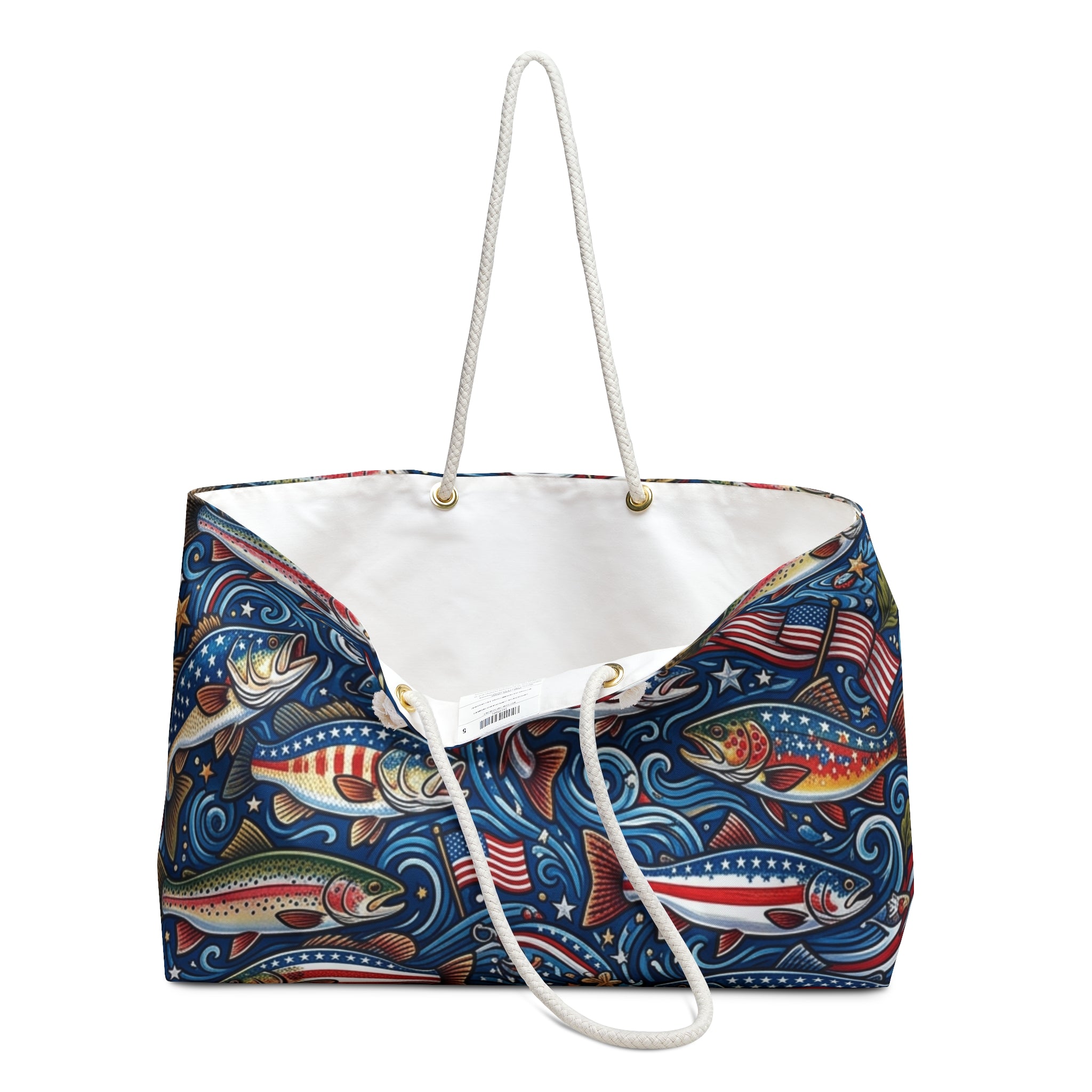 Patriotic Angler Weekender Tote Printify