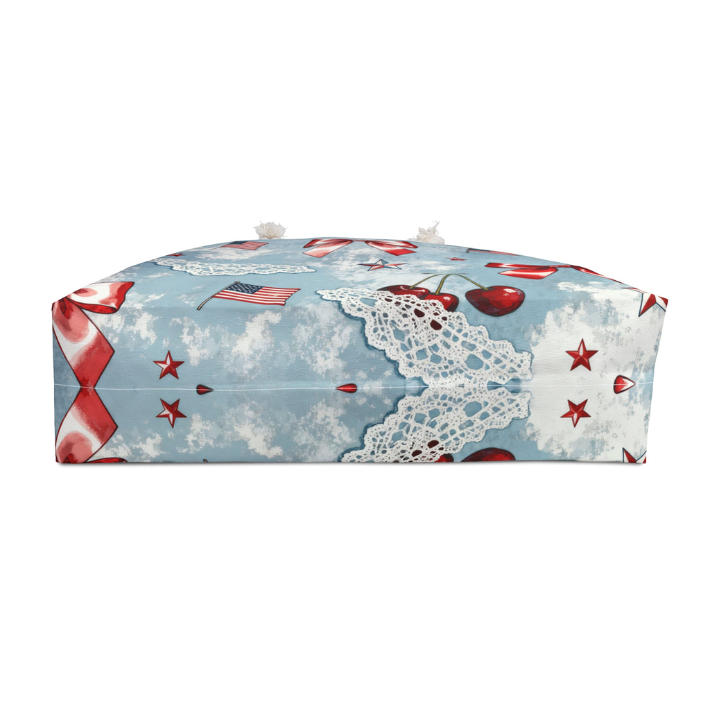 Americana Bows & Cherries Weekender Tote Printify