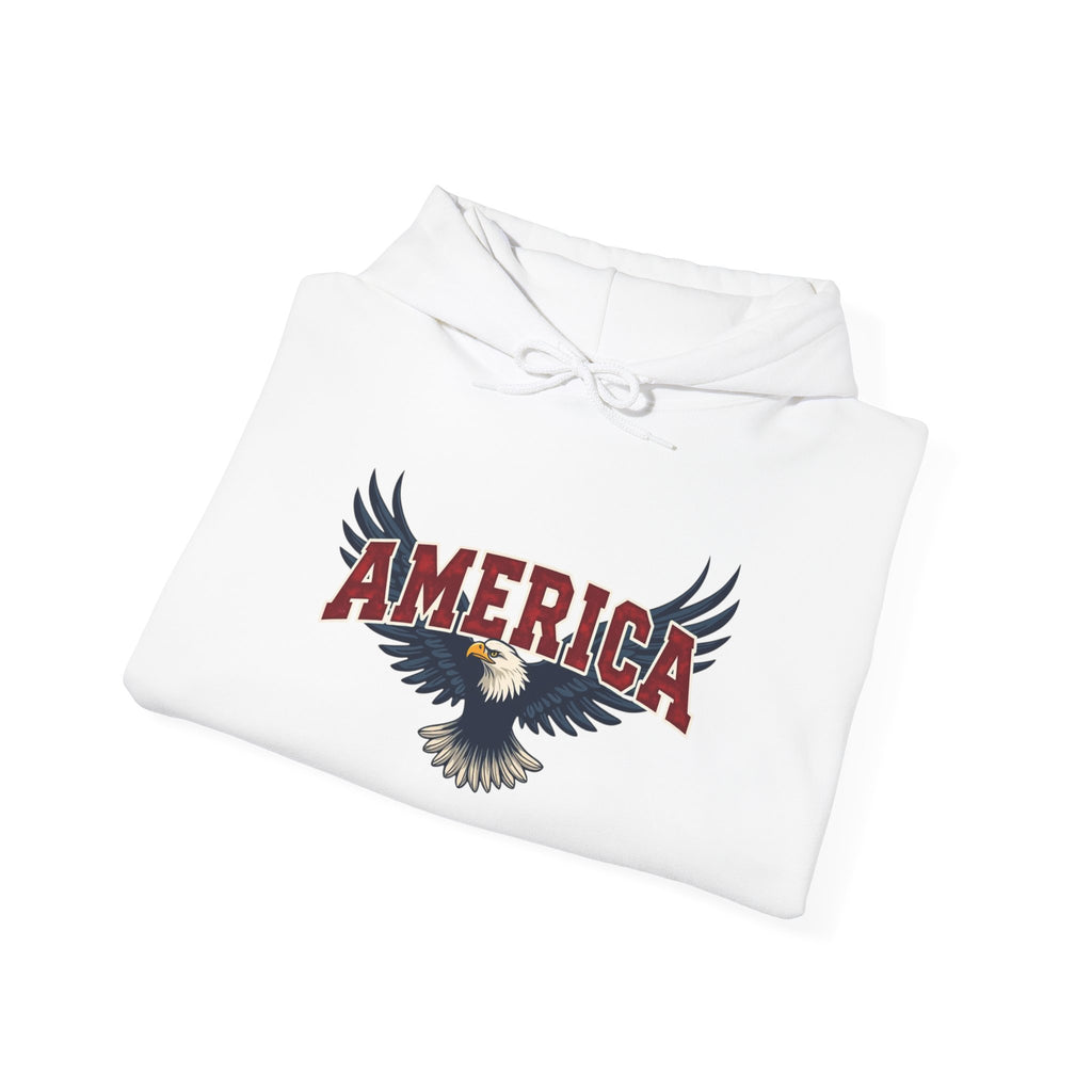 America Eagle Hoodie — Patriotic Bald Eagle Sweatshirt Printify