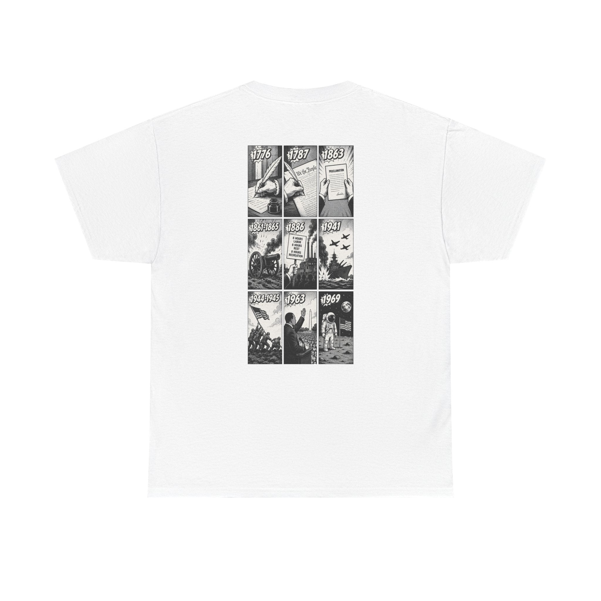 America Comic Book History T-Shirt Printify
