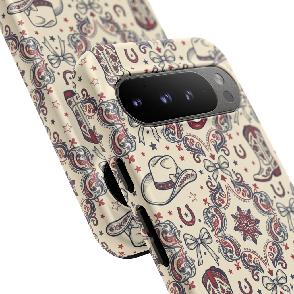 Americana Cowgirl Coquette Phone Case Printify