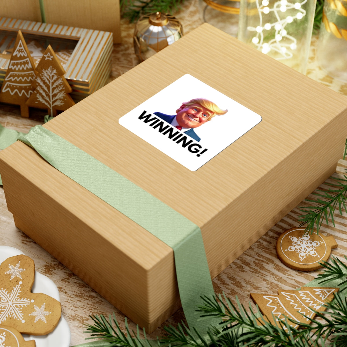 WINNING! Patriotic Sticker – Glossy Vinyl USA Pride Decal