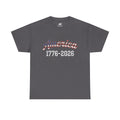 "America 1776–2026" Patriotic Unisex Cotton T-Shirt – Gildan 5000 Heavy Tee FIXED
