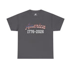 "America 1776–2026" Patriotic Unisex Cotton T-Shirt – Gildan 5000 Heavy Tee FIXED