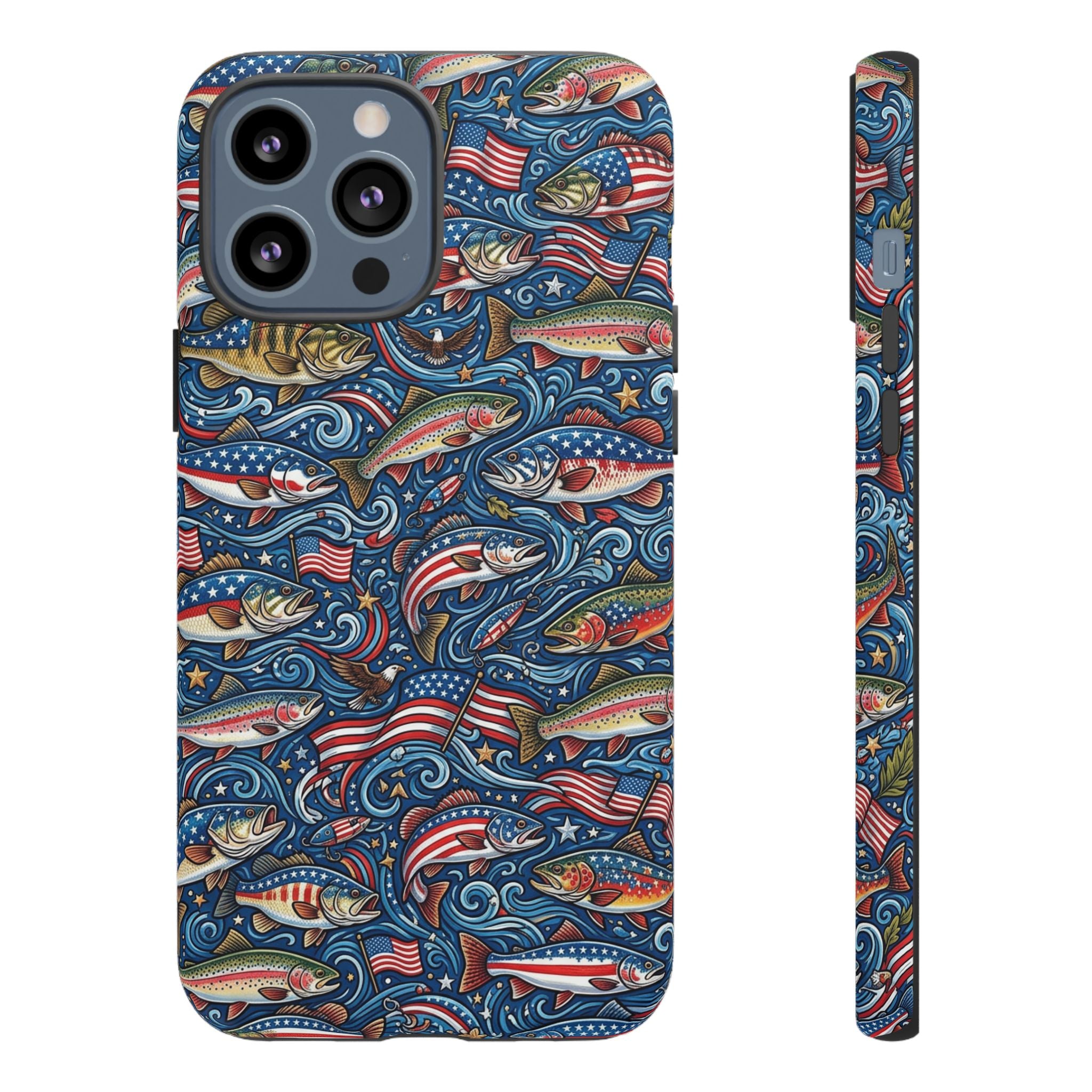 Patriotic Fishing Waters Phone Case Printify