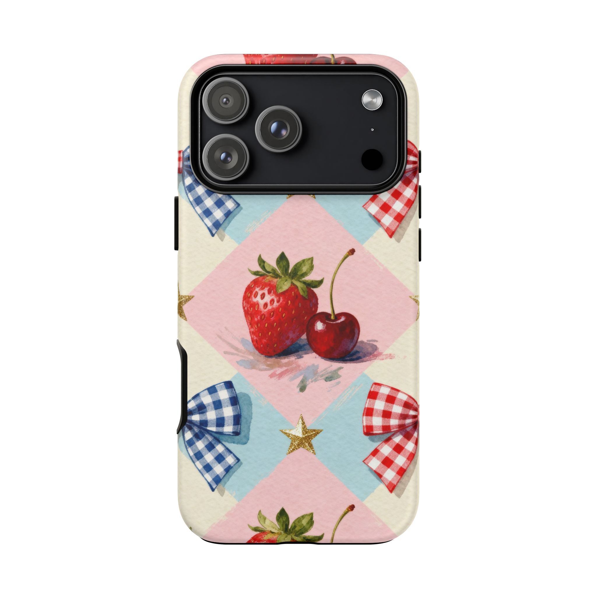 Americana Coquette Cherry Picnic Phone Case Printify