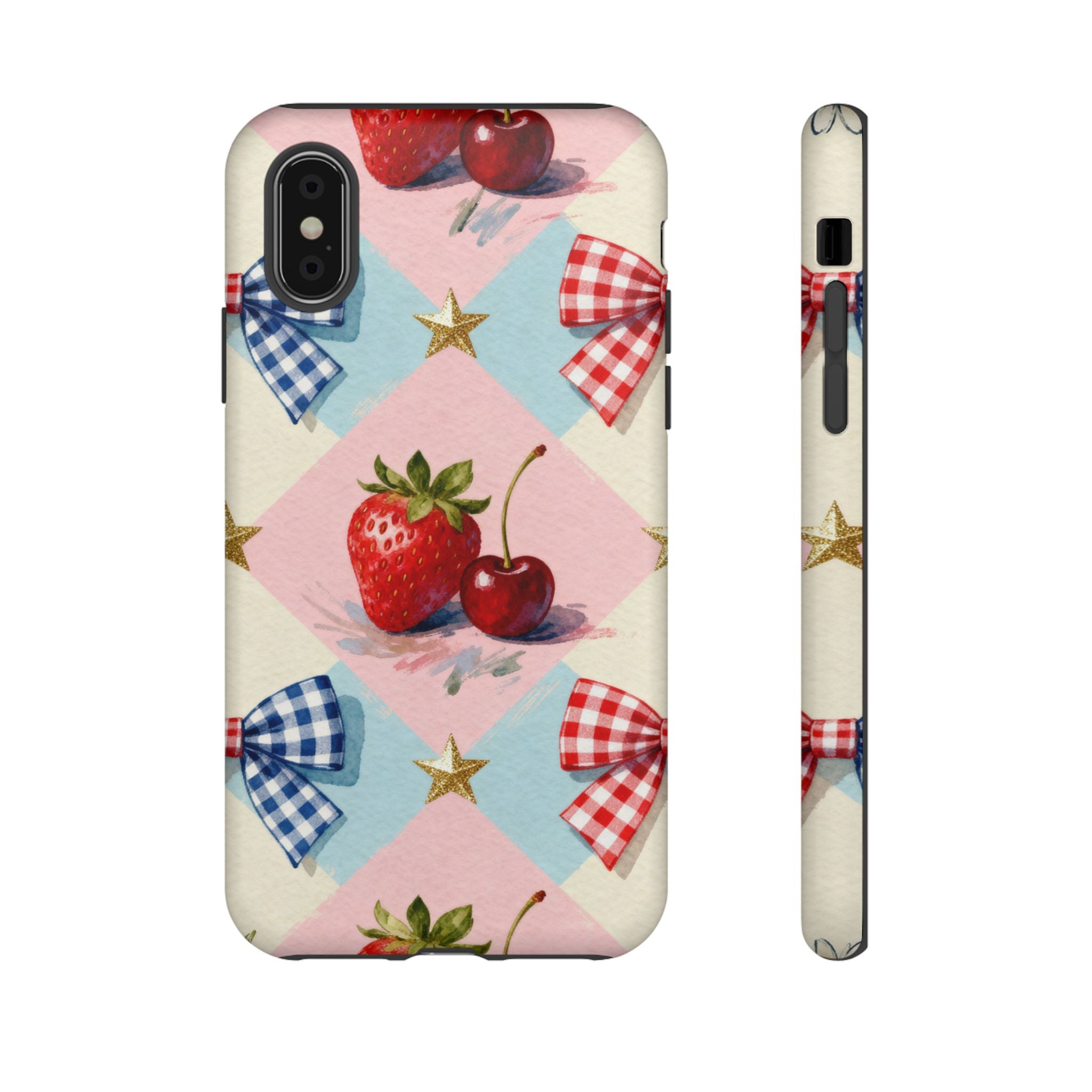 Americana Coquette Cherry Picnic Phone Case Printify