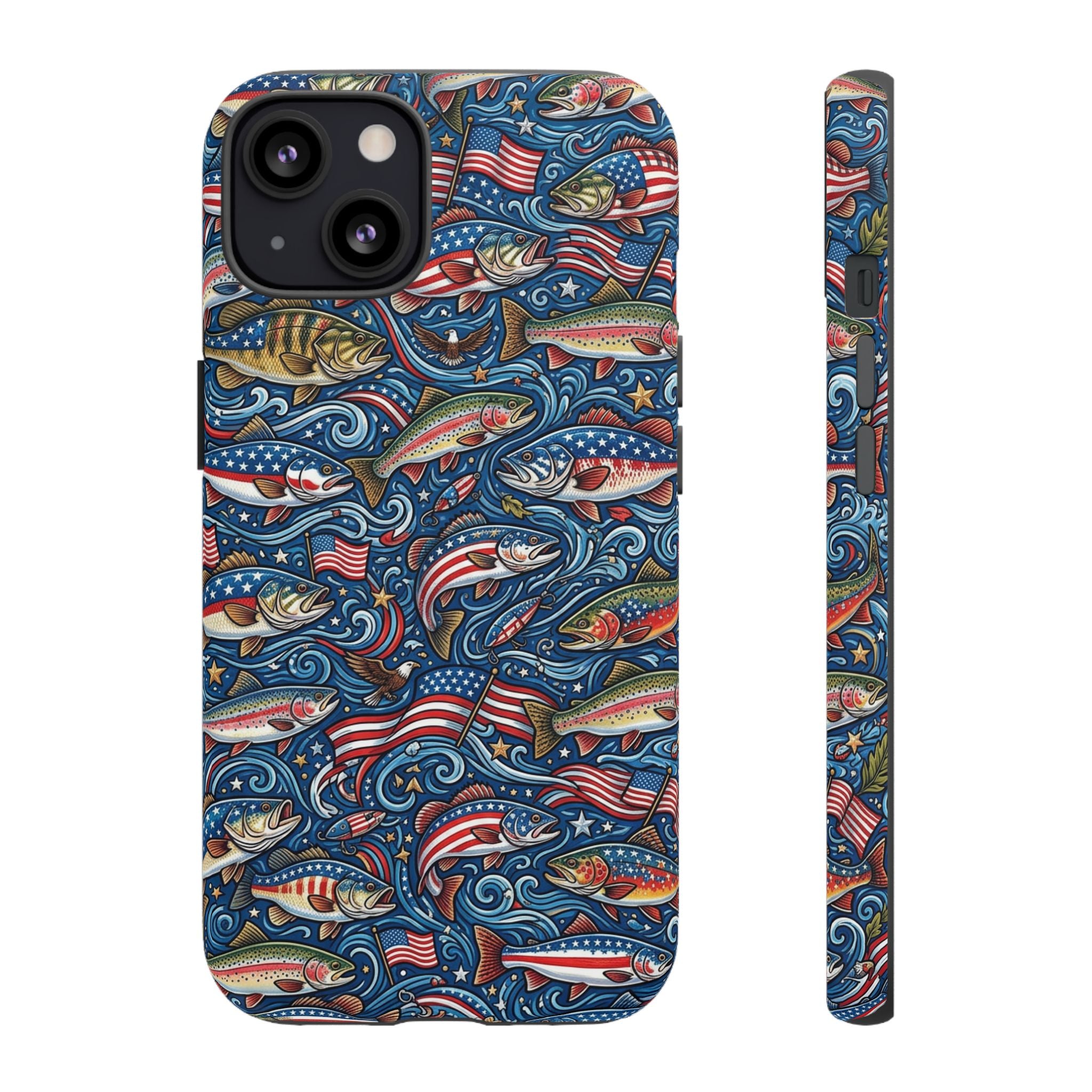 Patriotic Fishing Waters Phone Case Printify