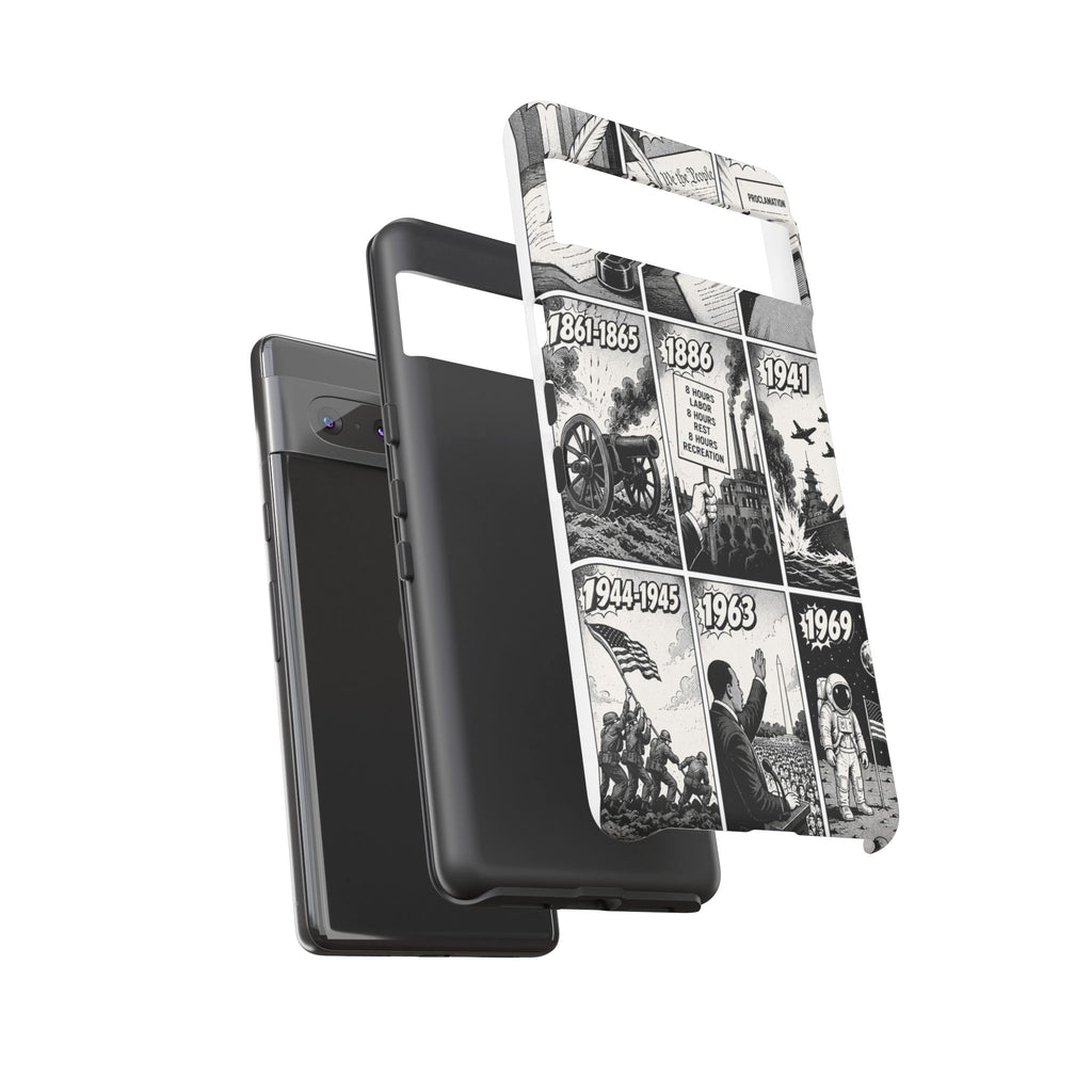 America Through the Ages Comic History Phone Case Printify