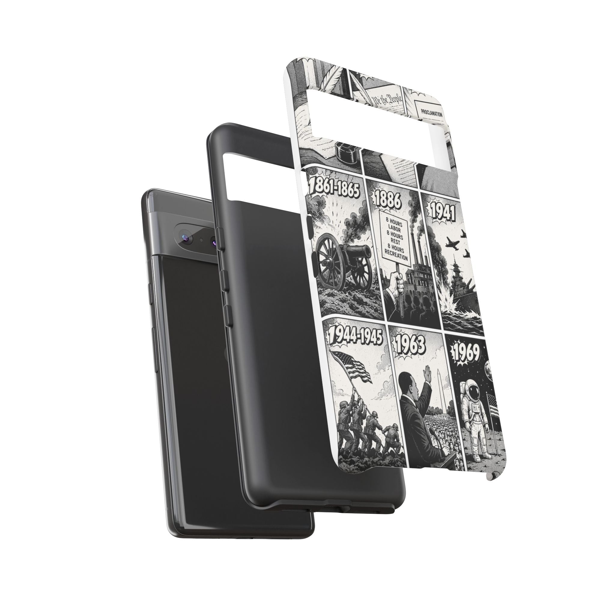 America Through the Ages Comic History Phone Case Printify