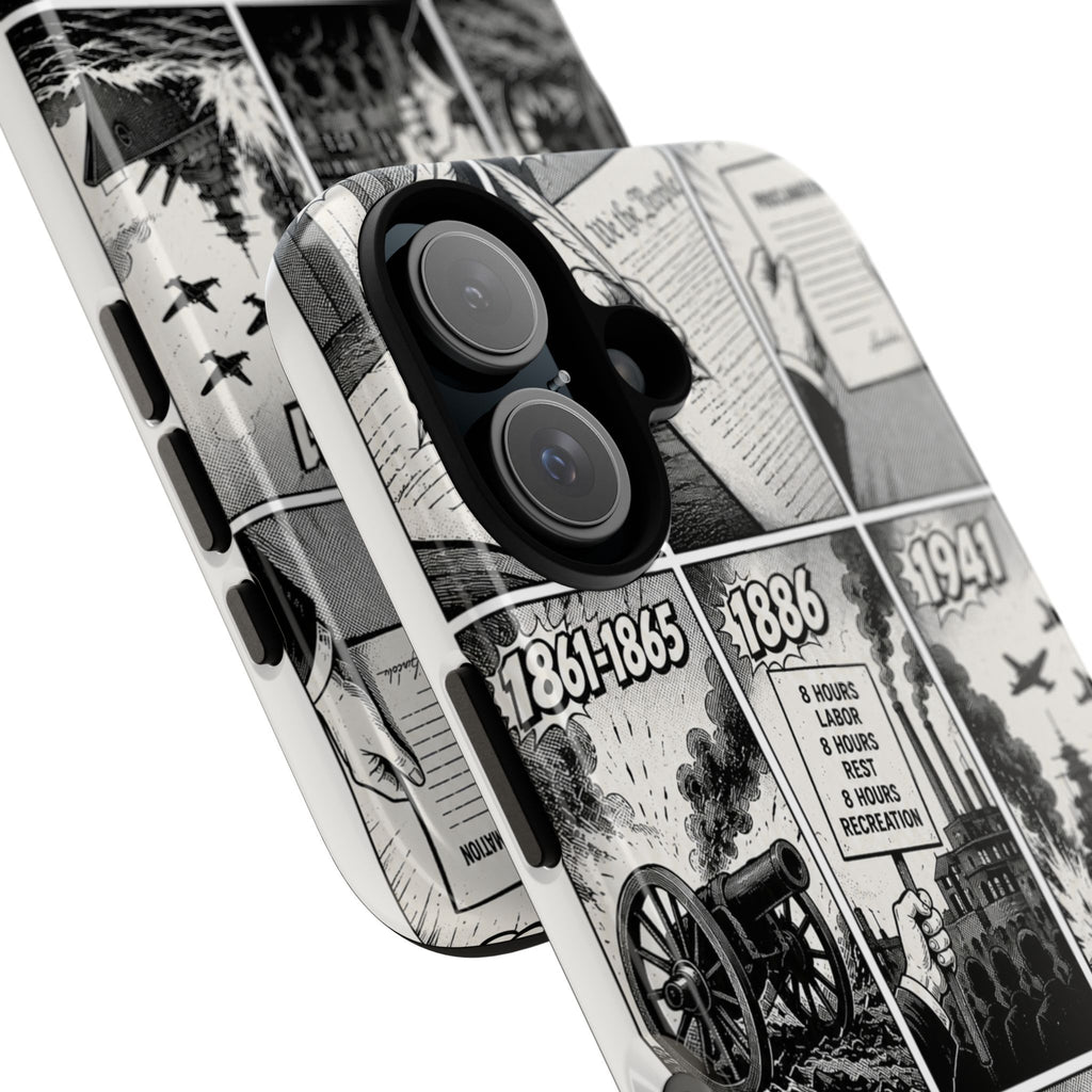 America Through the Ages Comic History Phone Case Printify