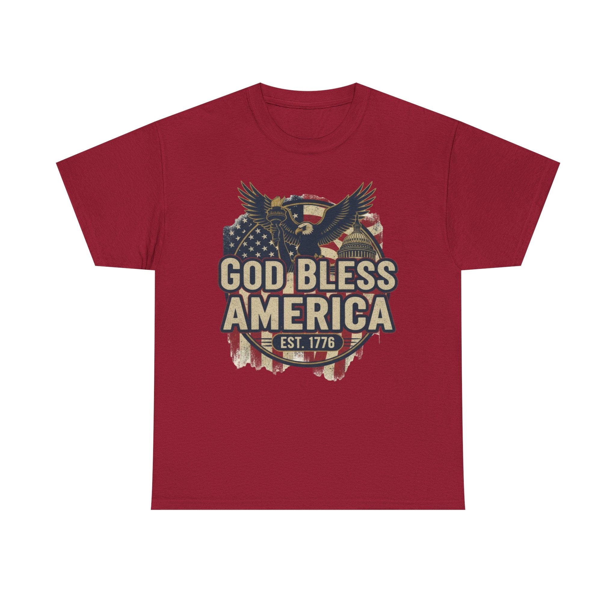 God Bless America 1776 Patriotic T-Shirt – Vintage American Heritage Tee