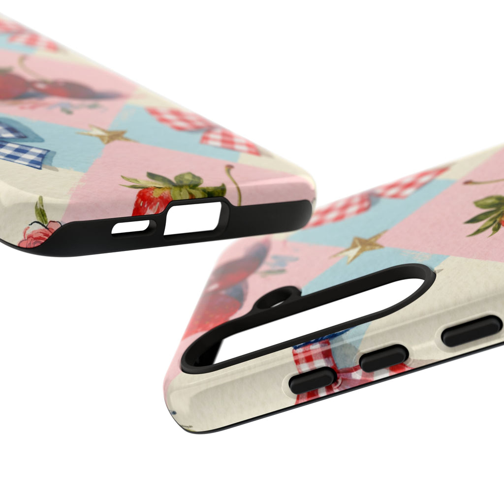 Americana Coquette Cherry Picnic Phone Case Printify