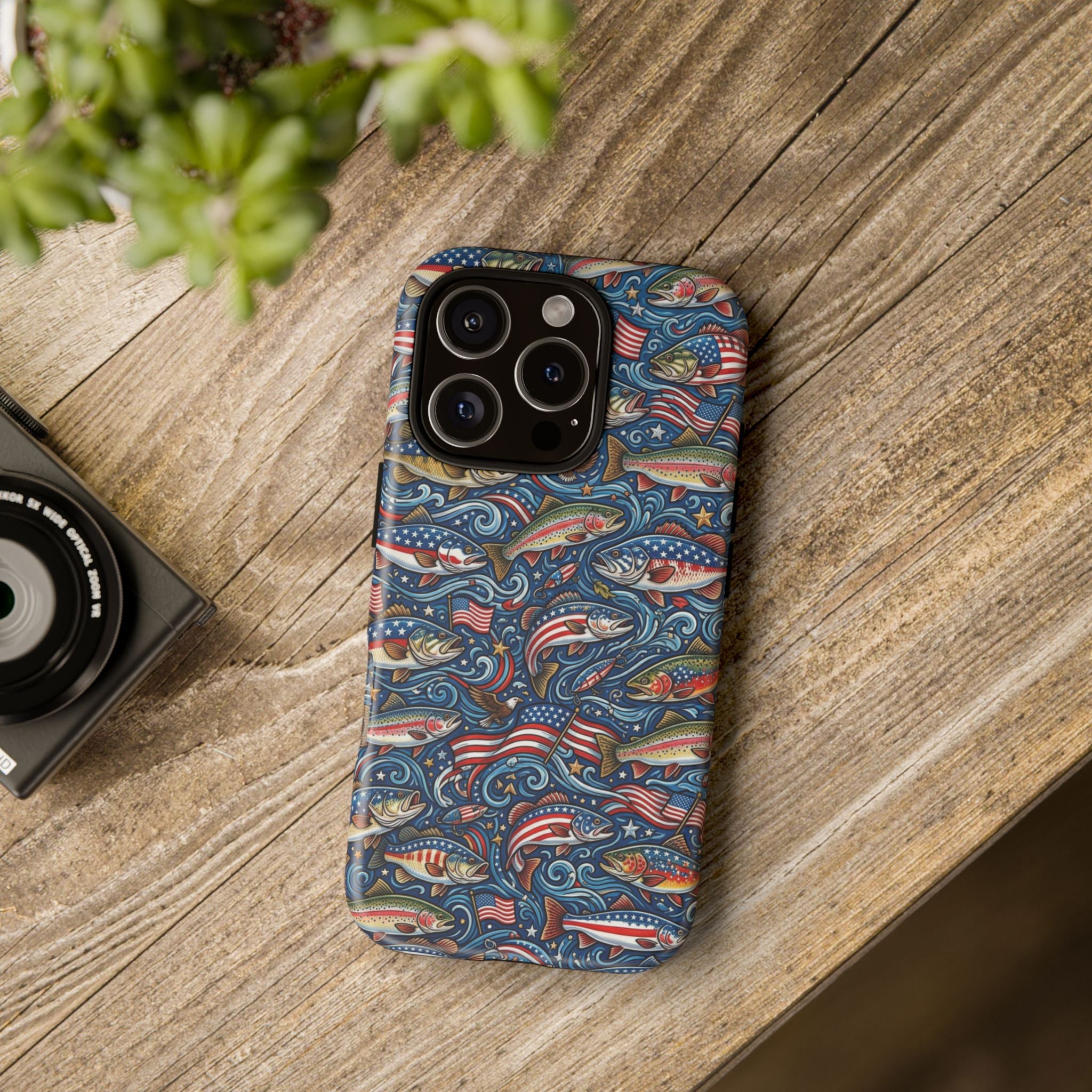 Patriotic Fishing Waters Phone Case Printify