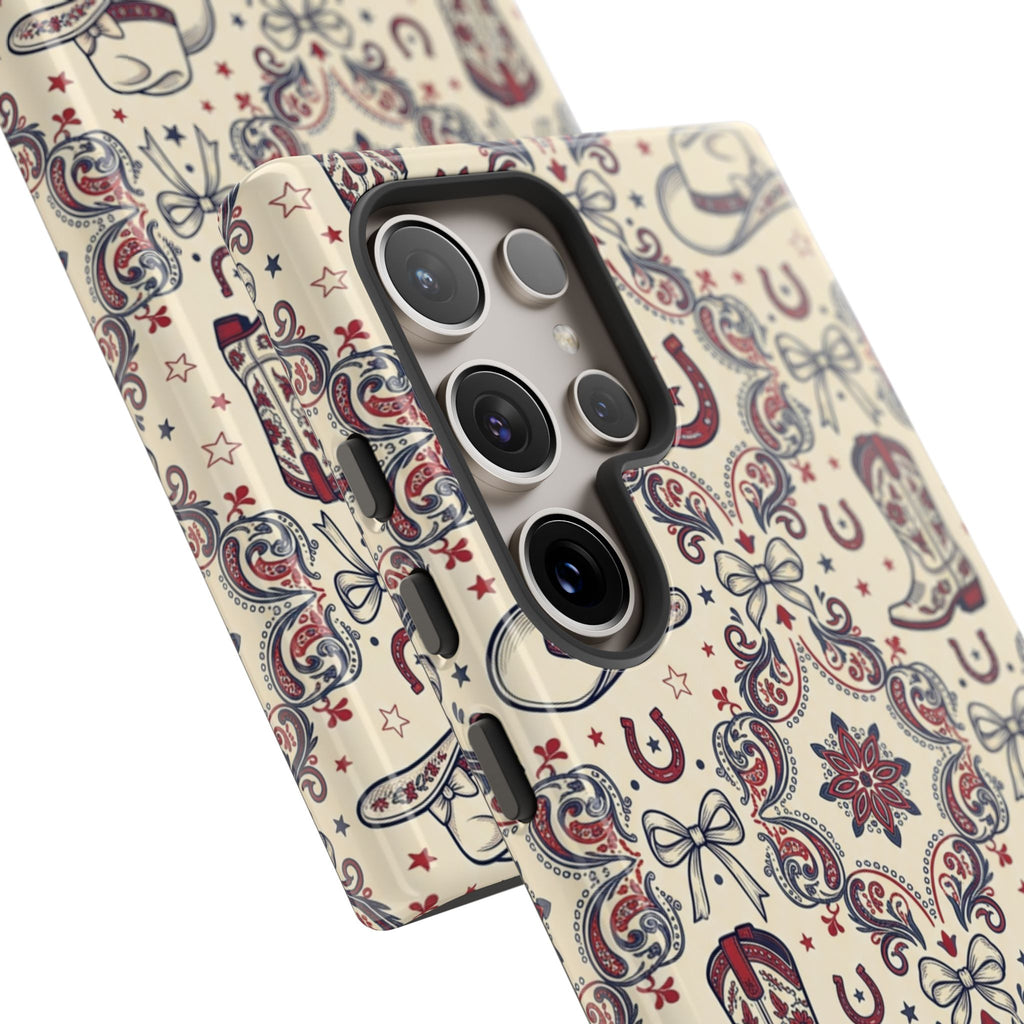 Americana Cowgirl Coquette Phone Case Printify