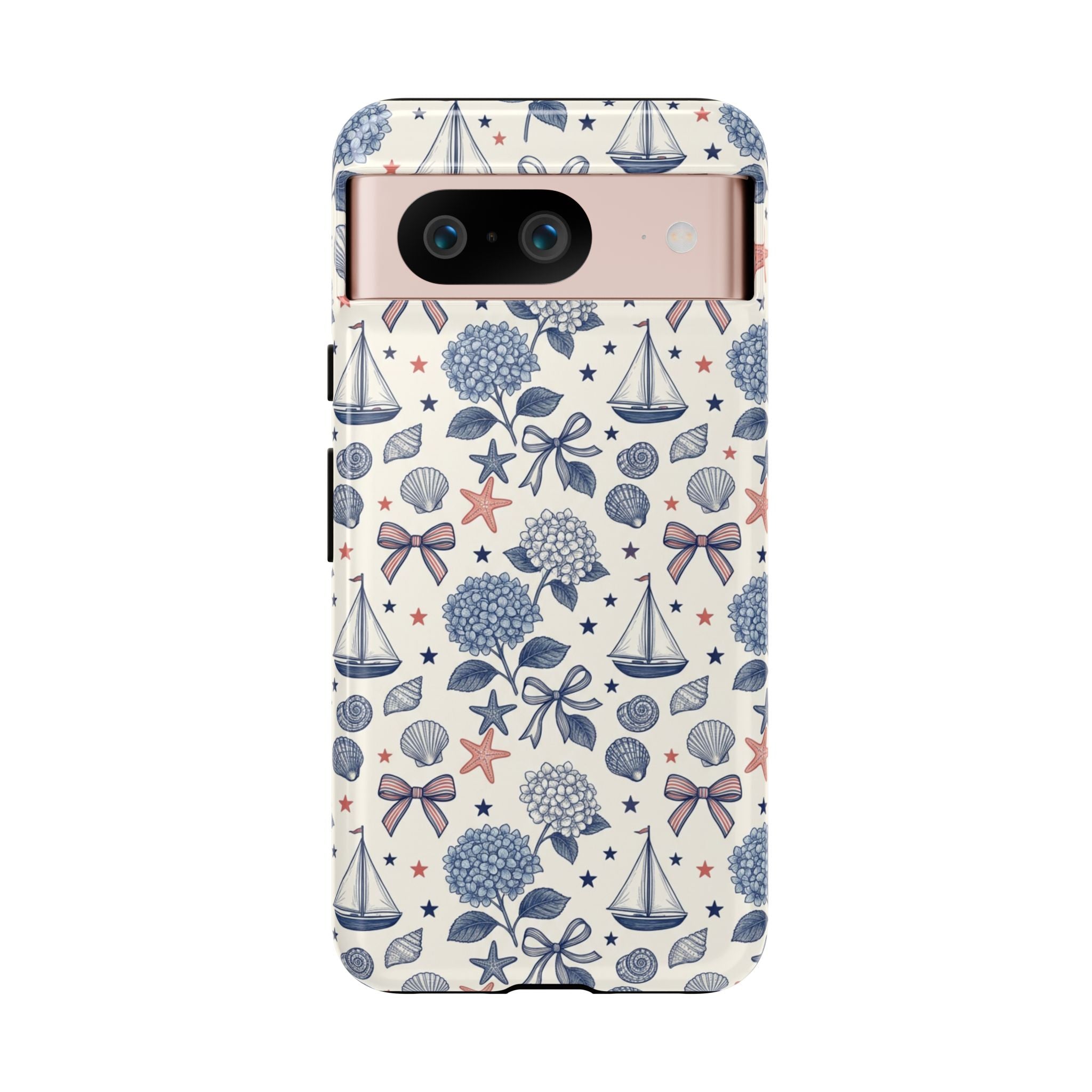 Coastal Americana Hydrangea Phone Case Printify
