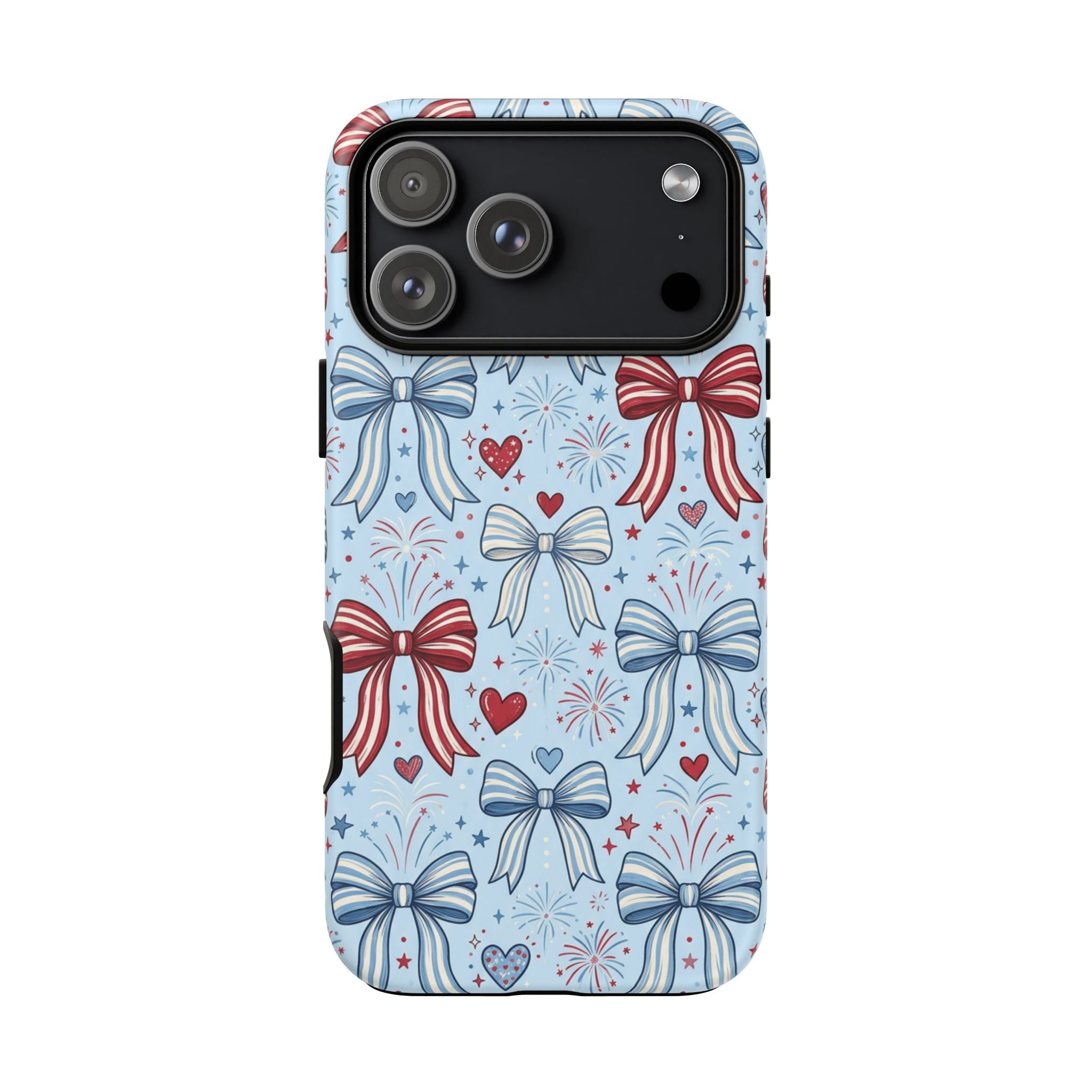 Patriotic Coquette Bows & Fireworks Phone Case Printify