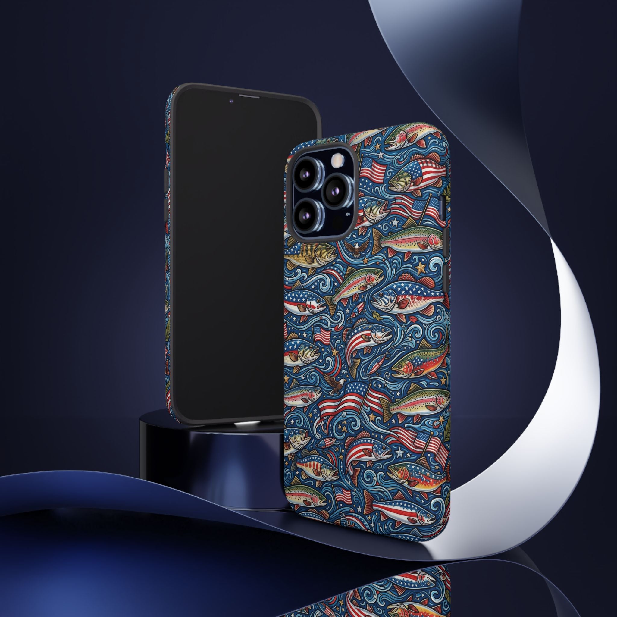 Patriotic Fishing Waters Phone Case Printify