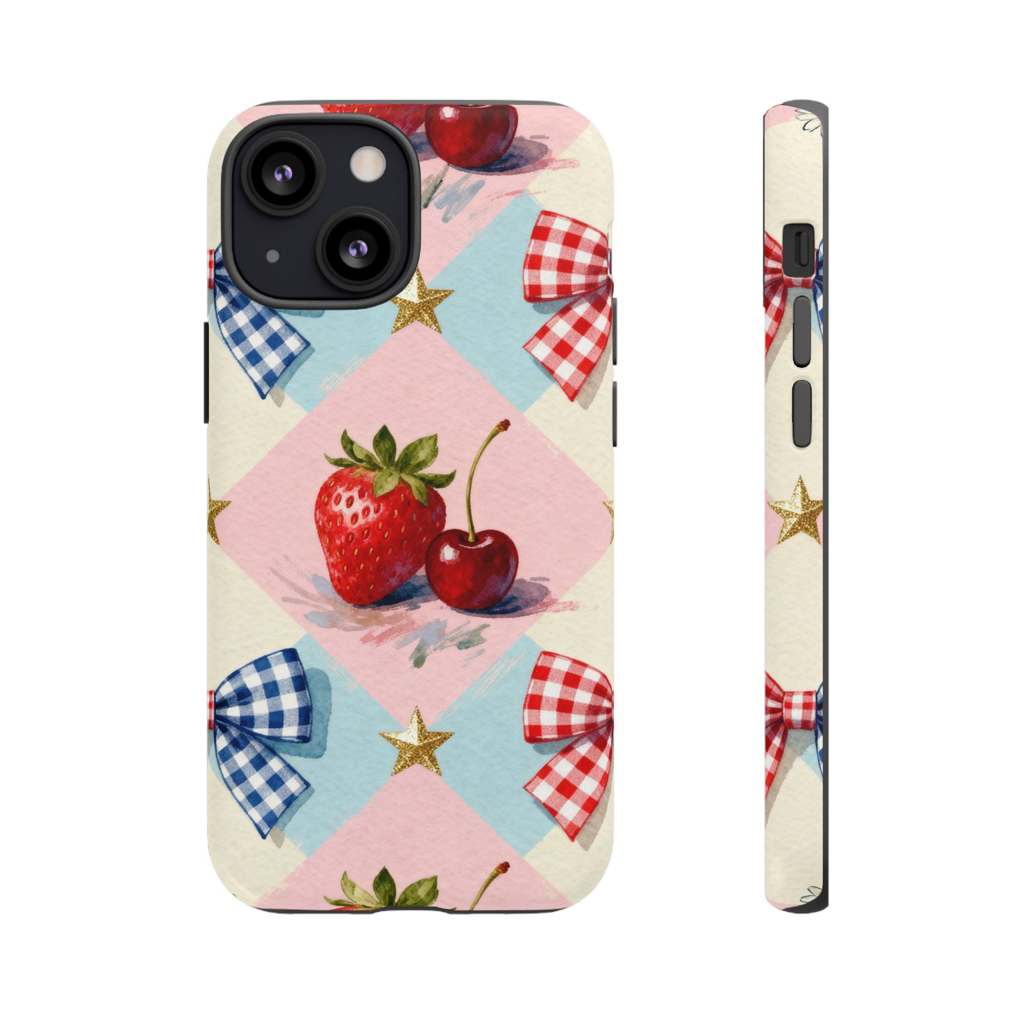 Americana Coquette Cherry Picnic Phone Case Printify