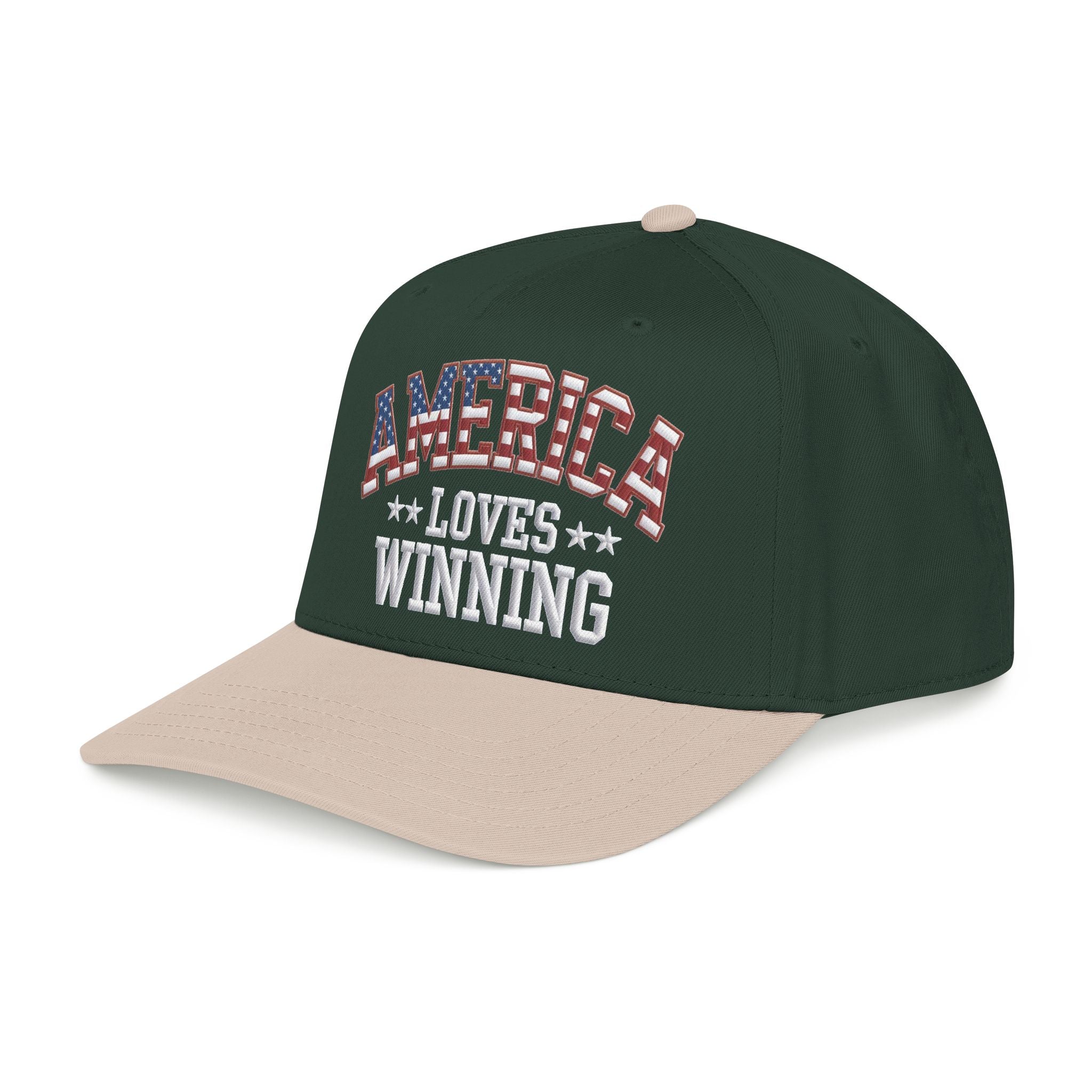 America Loves Winning Patriotic Hat – American Flag Cap