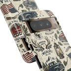 Patriotic Outdoors Phone Case – Bass Fishing & Vintage Americana Case Printify