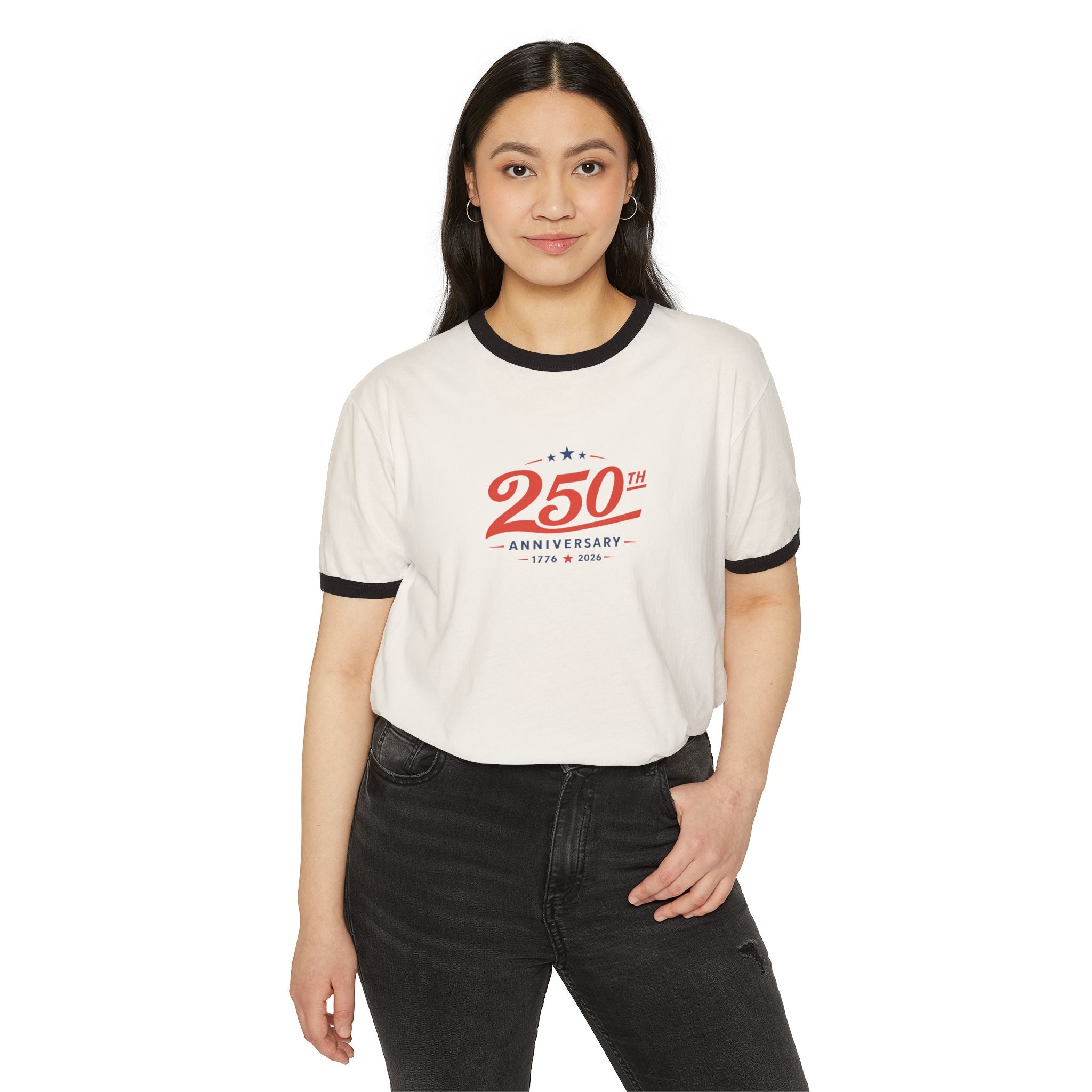 250th Anniversary Ringer T-Shirt — Retro Commemorative Tee Printify