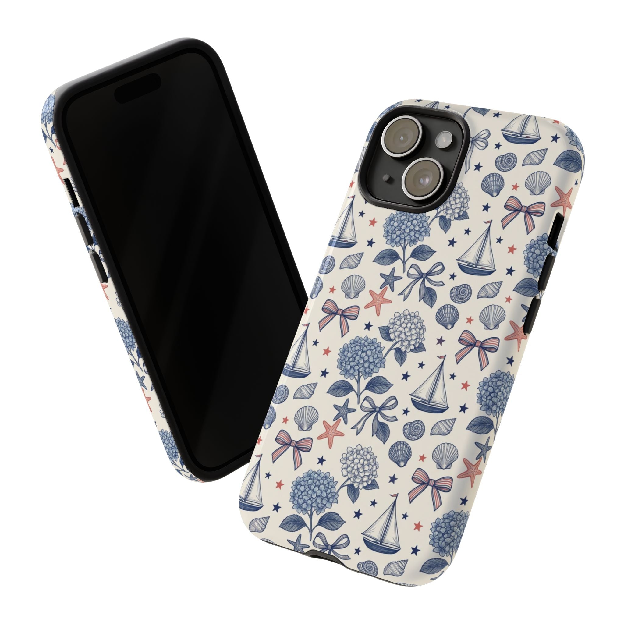 Coastal Americana Hydrangea Phone Case Printify