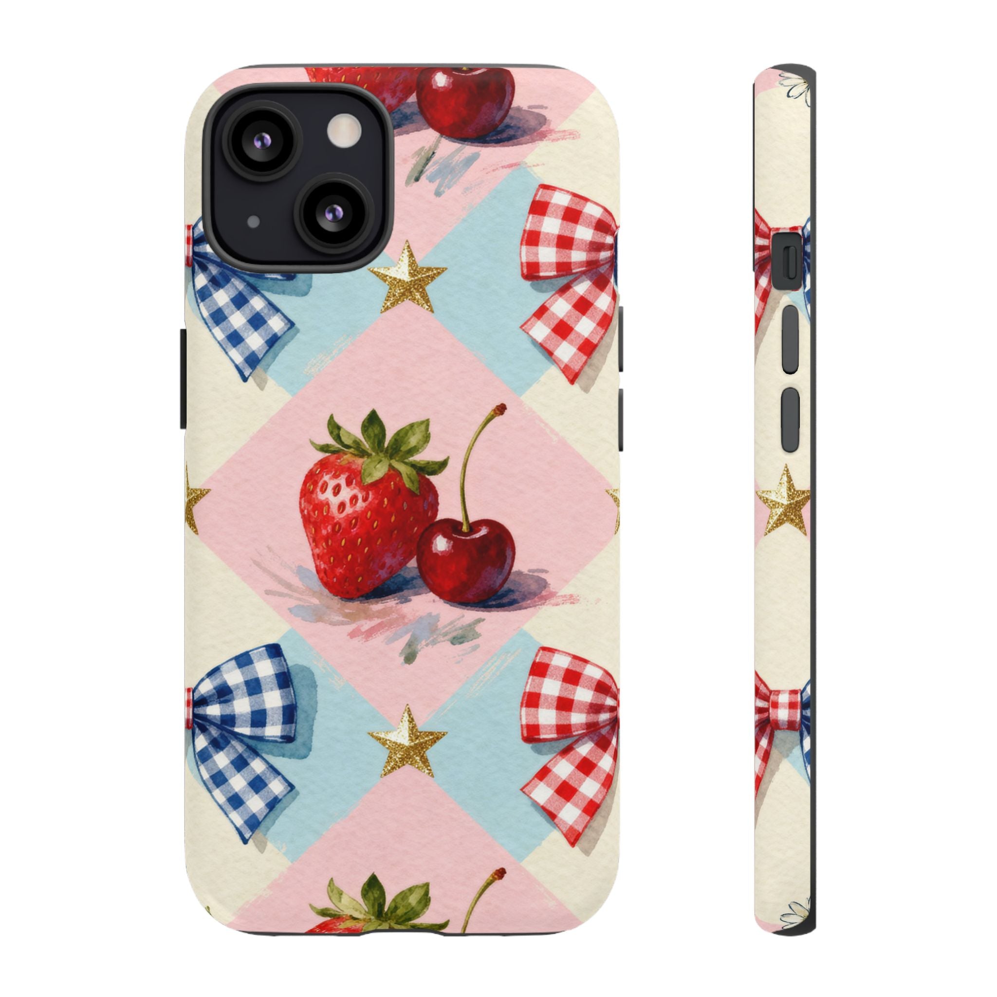 Americana Coquette Cherry Picnic Phone Case Printify