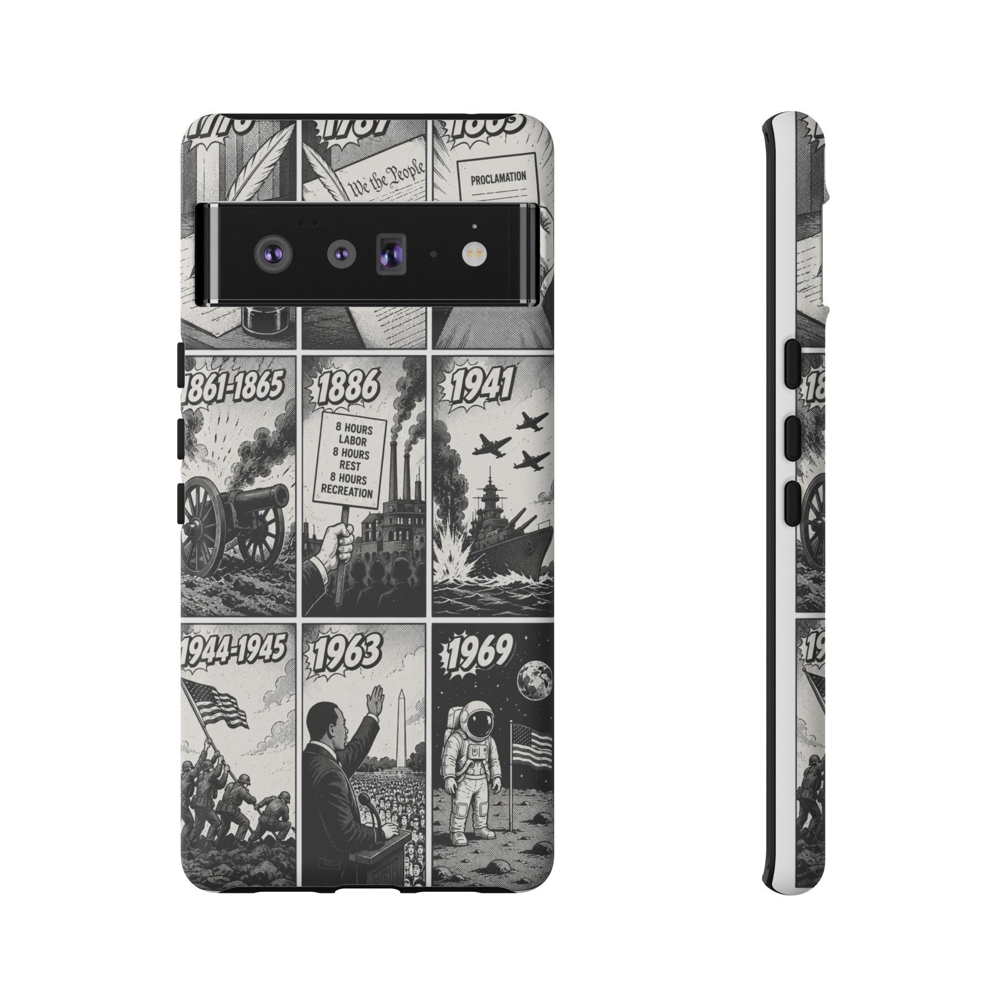 America Through the Ages Comic History Phone Case Printify