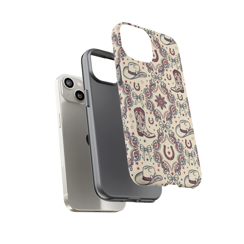 Americana Cowgirl Coquette Phone Case Printify